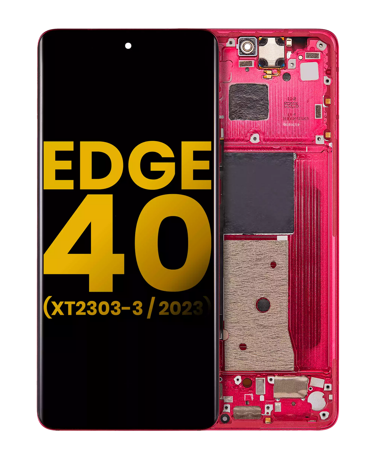 OLED Assembly With Frame For Motorola Moto Edge 40 (XT2303-3 / 2023) (Refurbished) (Viva Magenta) | SKU 107082130905 | image 1