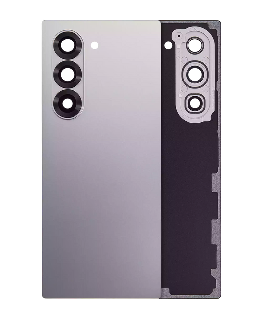 High resolution image of Back Cover Glass With Camera Lens For Samsung Galaxy Z Fold 6 5G (Aftermarket Plus) (Silver Shadow)