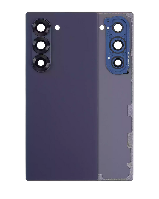 Detailed look at Back Cover Glass With Camera Lens For Samsung Galaxy Z Fold 6 5G (Aftermarket Plus) (Navy) for repair
