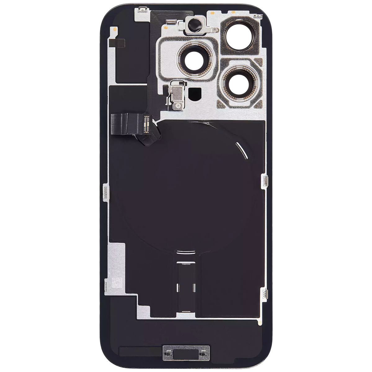 Back Glass w/ MagSafe Magnet & NFC & Flashlight Flex For iPhone 16 Pro (Used OEM Pull: Grade A) (Black Titanium) — product photo 3