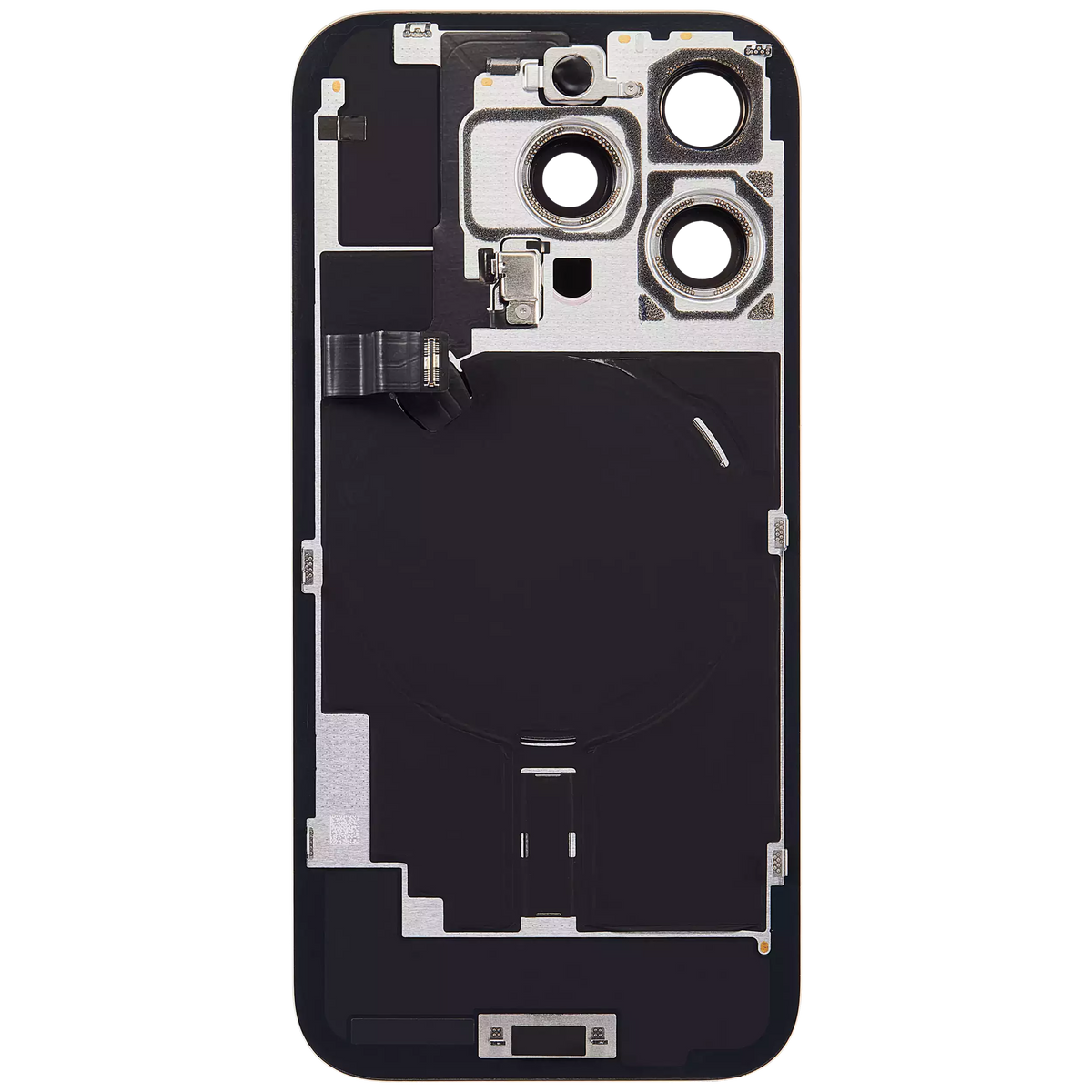 Back Glass w/ MagSafe Magnet & NFC & Flashlight Flex For iPhone 16 Pro (Used OEM Pull: Grade A) (Desert Titanium) — product photo 3