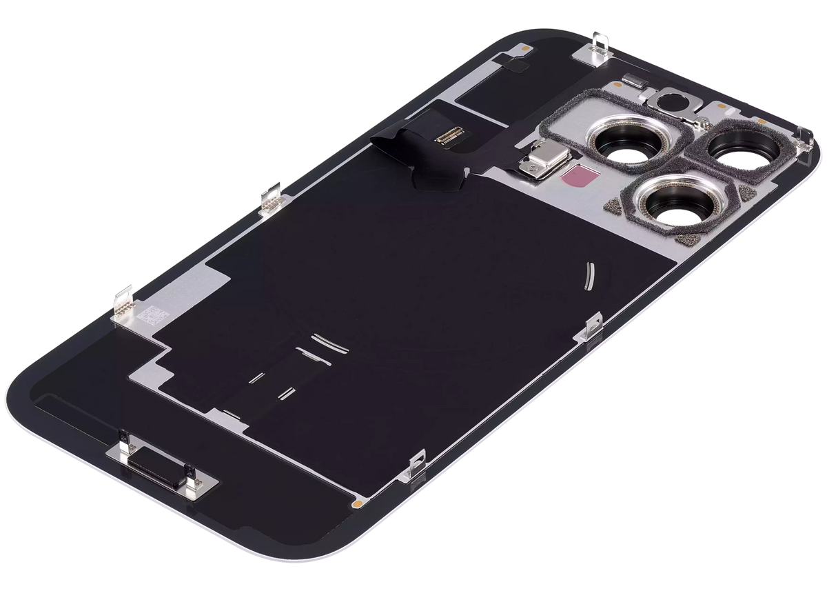 Back Glass w/ MagSafe Magnet & NFC & Flashlight Flex For iPhone 16 Pro (Used OEM Pull: Grade A) (White Titanium) — product photo 5
