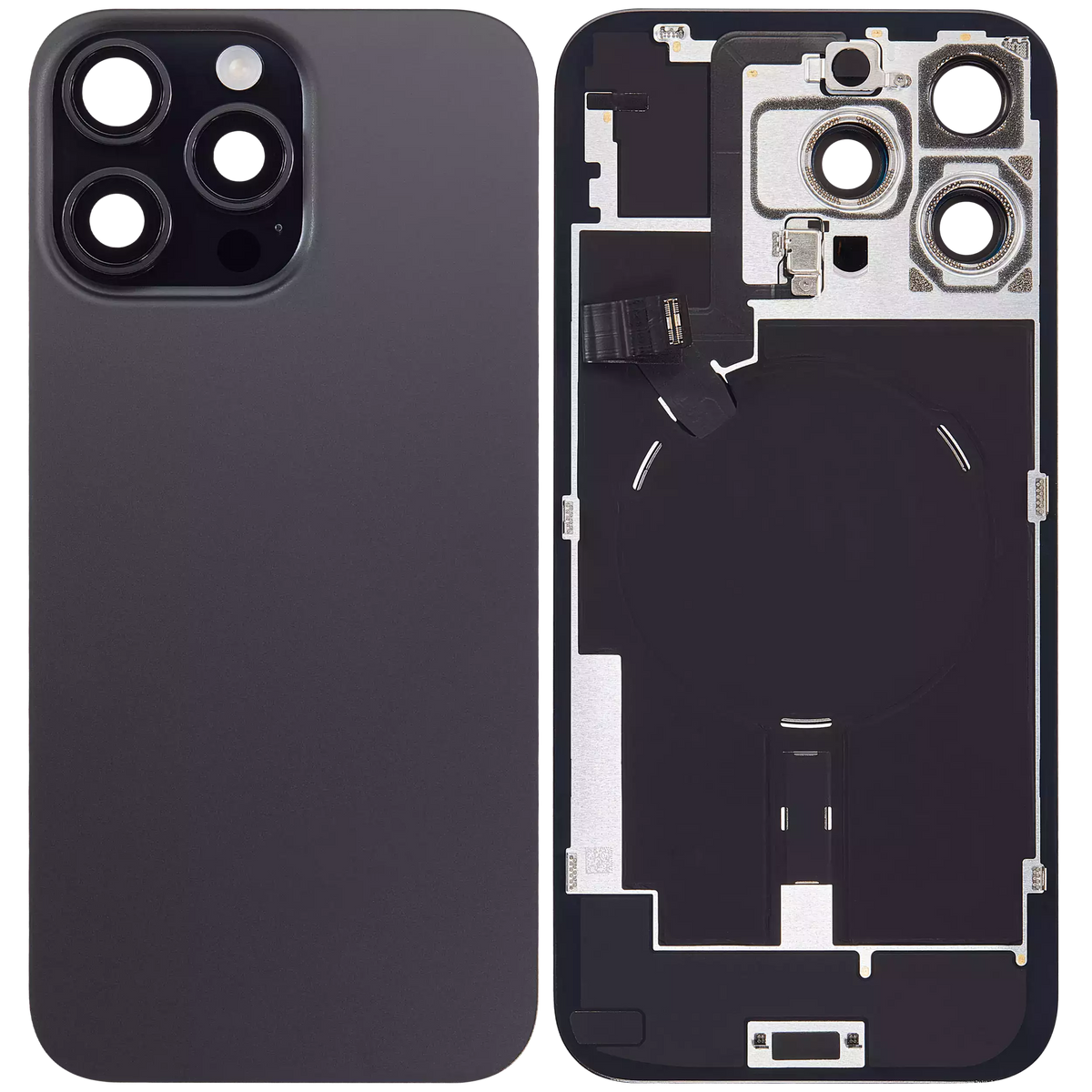 Back Glass w/ MagSafe Magnet & NFC & Flashlight Flex For iPhone 16 Pro Max (Used OEM Pull: Grade A) (Black Titanium) — product photo 6