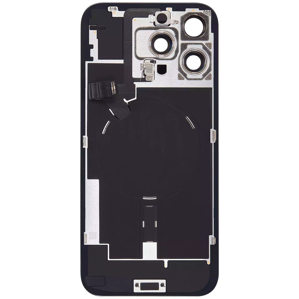 Back Glass w/ MagSafe Magnet & NFC & Flashlight Flex For iPhone 16 Pro Max (Used OEM Pull: Grade A) (Black Titanium) — product photo 3