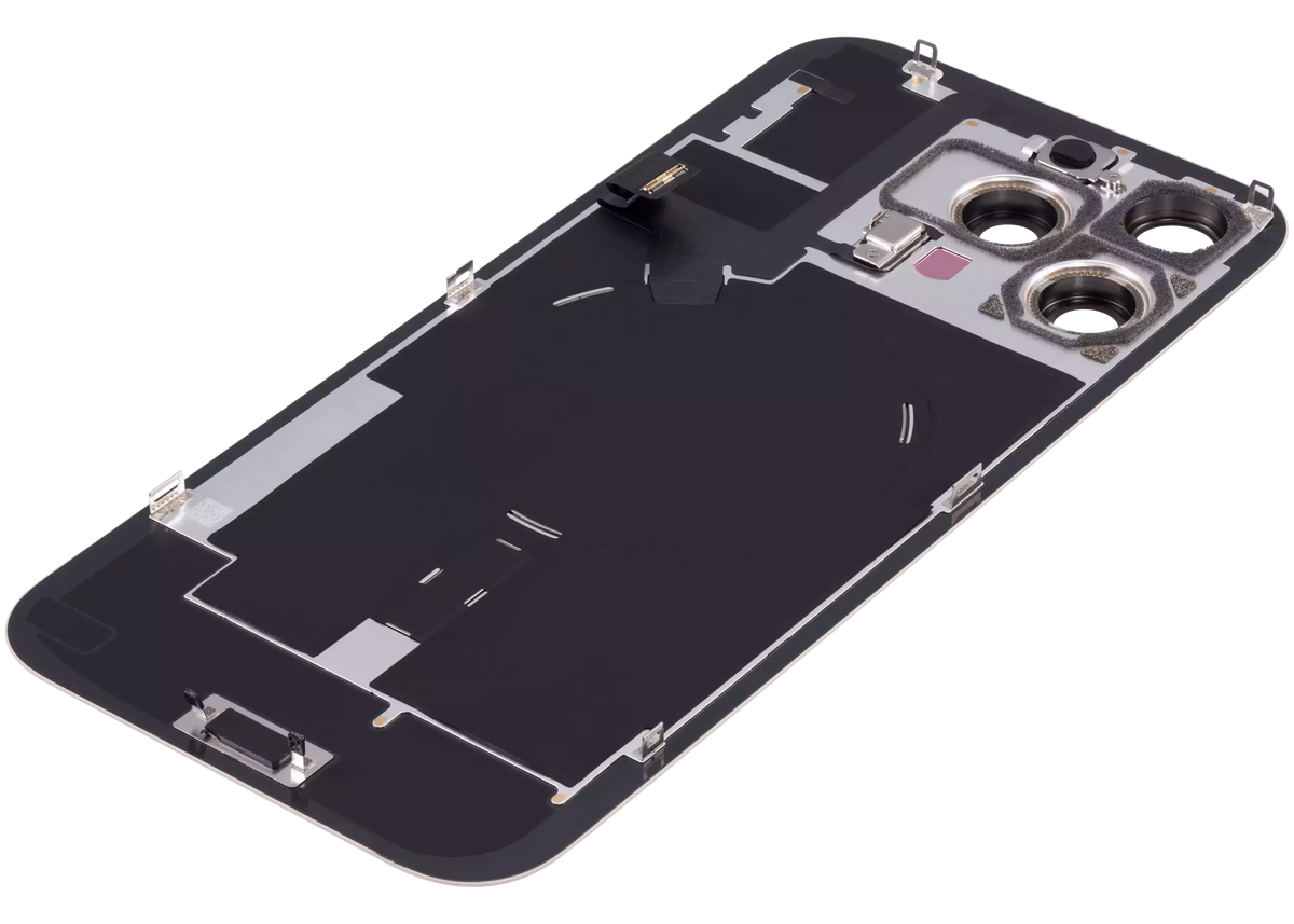 Back Glass w/ MagSafe Magnet & NFC & Flashlight Flex For iPhone 16 Pro Max (Used OEM Pull: Grade A) (Desert Titanium) — product photo 5