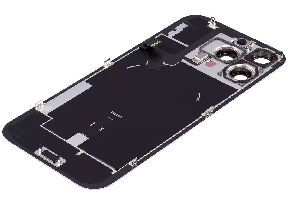 Back Glass w/ MagSafe Magnet & NFC & Flashlight Flex For iPhone 16 Pro Max (Used OEM Pull: Grade A) (White Titanium) — product photo 5