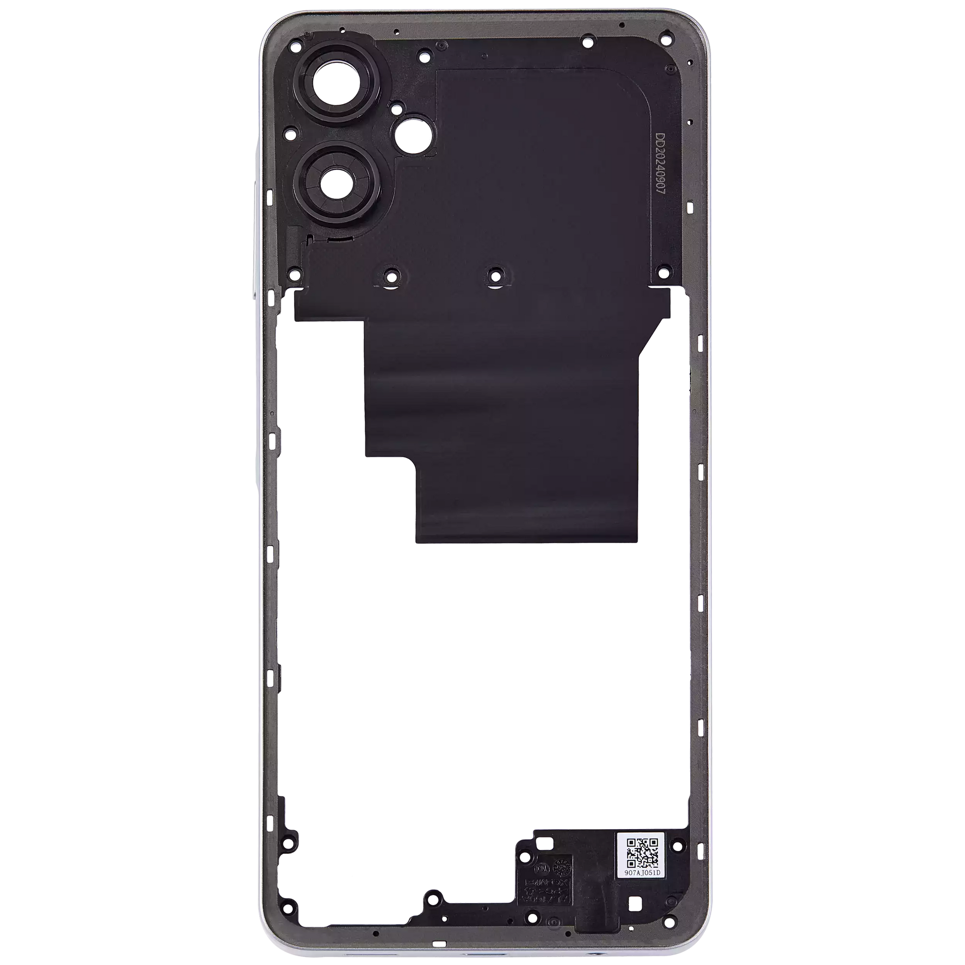 Mid-Frame Housing For Samsung Galaxy A06 (A065 / 2024) (White) replacement part product image 2 - SKU 107182136854