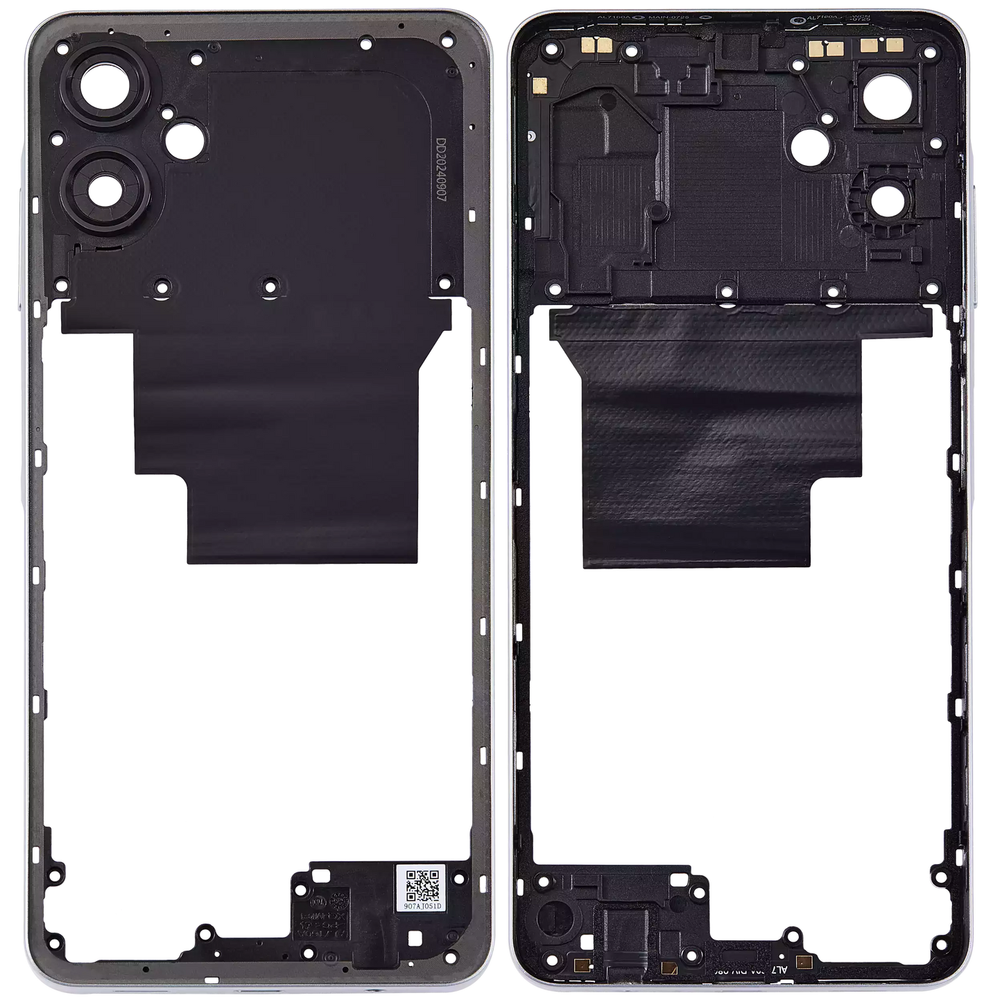 Mid-Frame Housing For Samsung Galaxy A06 (A065 / 2024) (White) replacement part product image 6 - SKU 107182136854