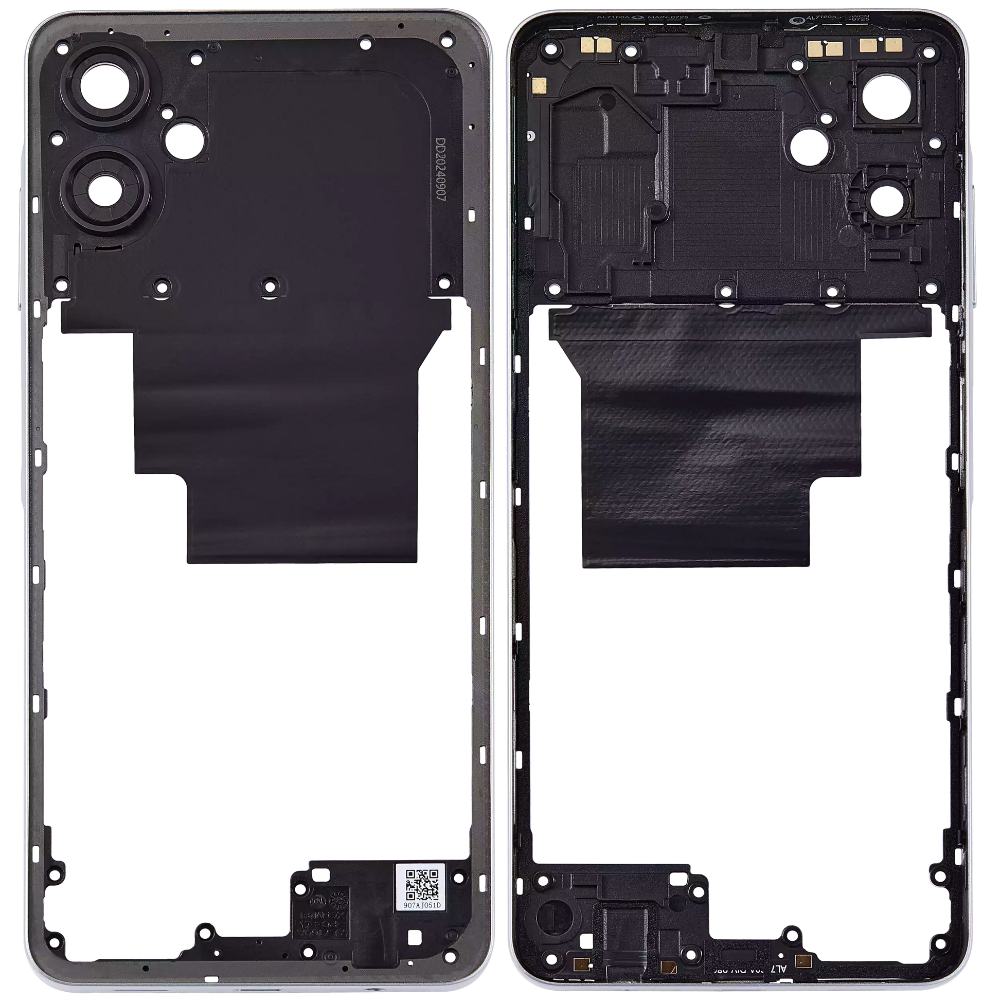 Mid-Frame Housing For Samsung Galaxy A06 (A065 / 2024) (White) replacement part product image 6 - SKU 107182136854