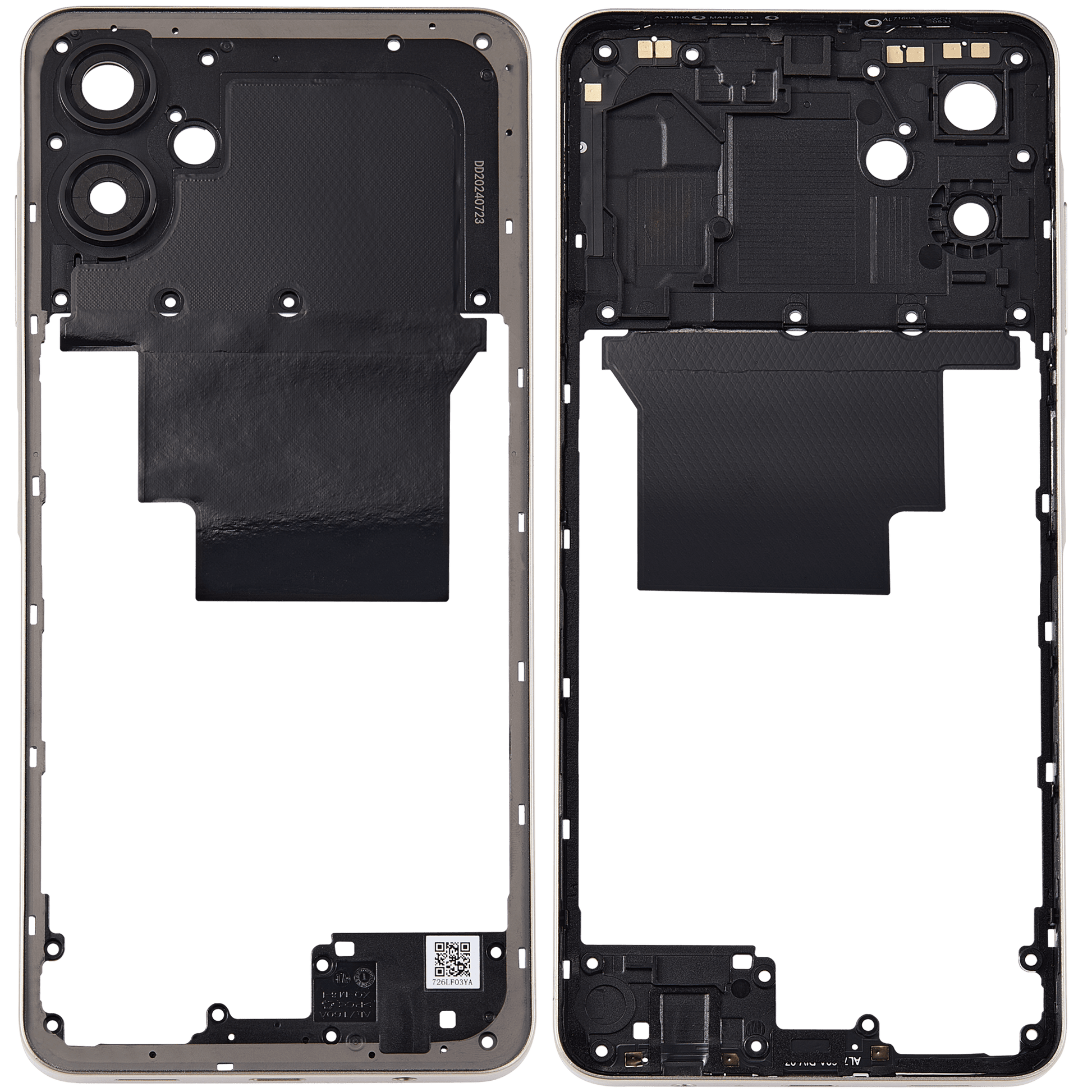 Mid-Frame Housing For Samsung Galaxy A06 (A065 / 2024) (Gold) replacement part product image 6 - SKU 107182136852