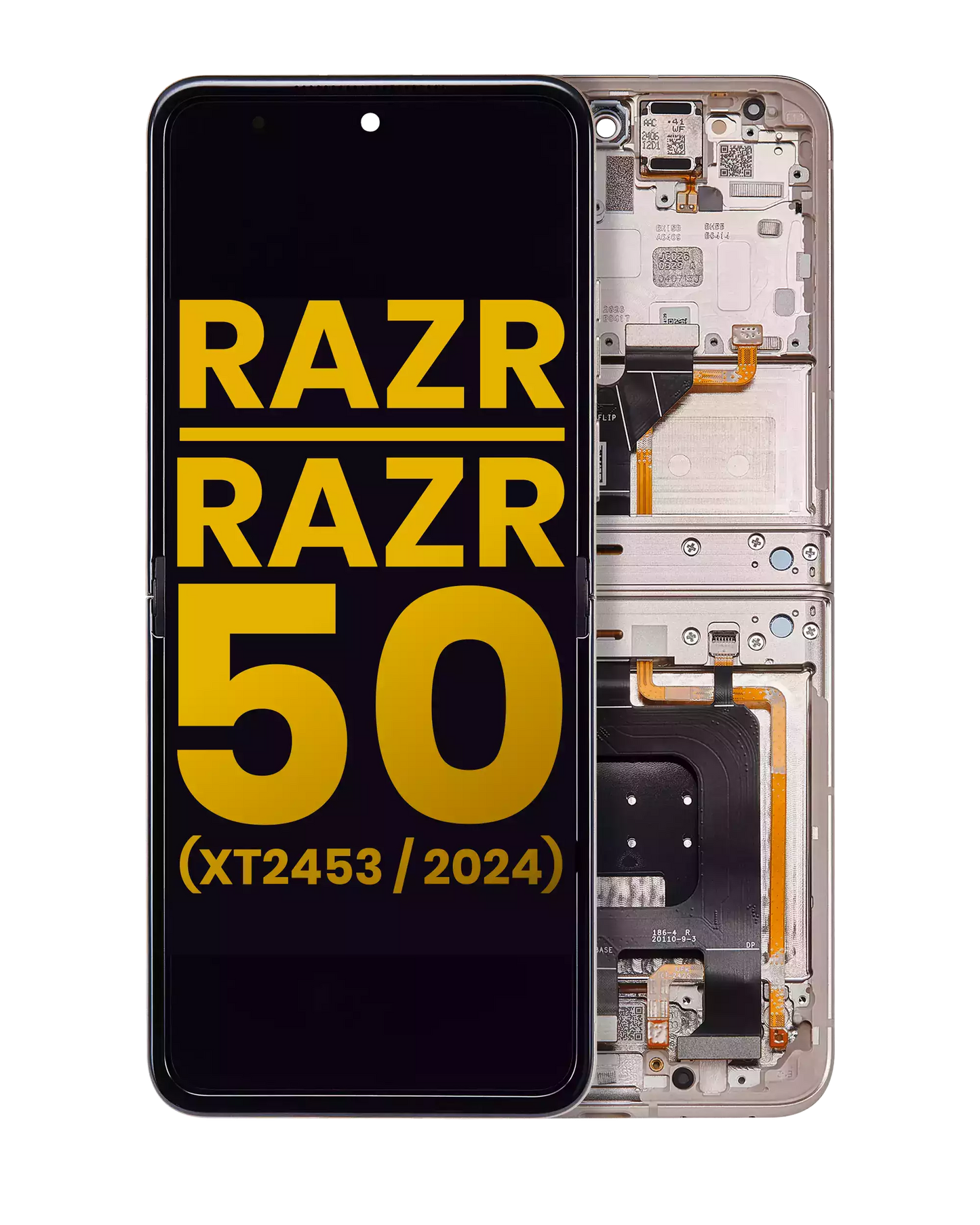 Main OLED Assembly With Frame For Motorola Razr 2024 / Razr 50 (XT2453 / 2024) - Motorola replacement part image 1