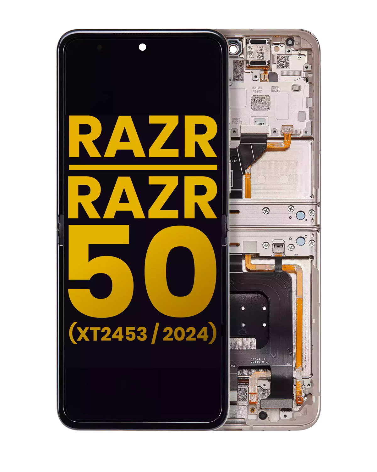 Main OLED Assembly With Frame For Motorola Razr 2024 / Razr 50 (XT2453 / 2024) - Motorola replacement part image 1