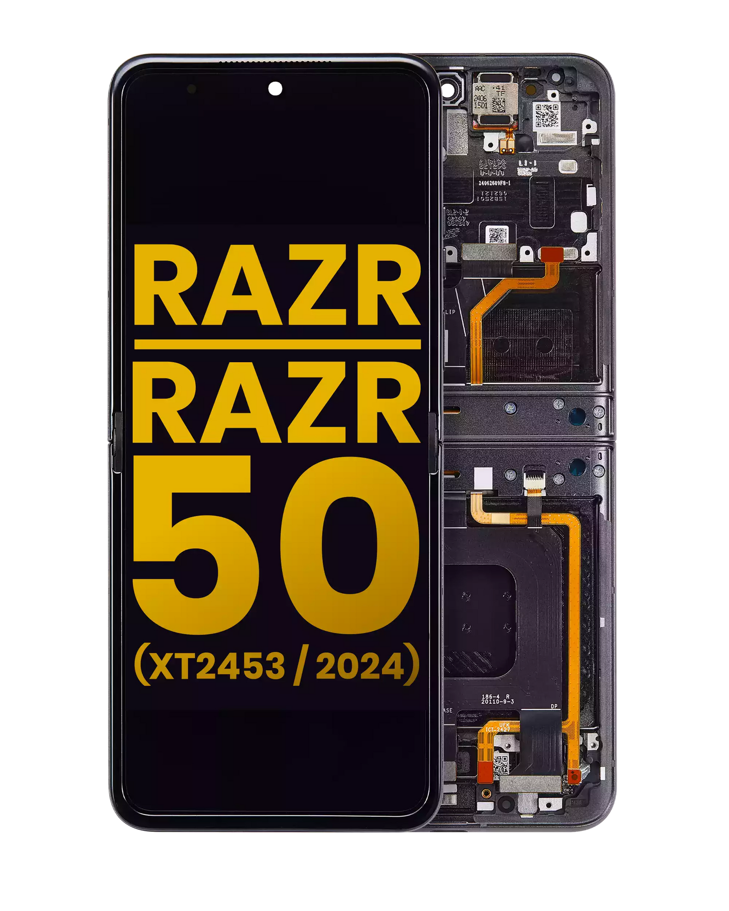 Main OLED Assembly With Frame For Motorola Razr 2024 / Razr 50 (XT2453 / 2024) - Motorola replacement part image 1