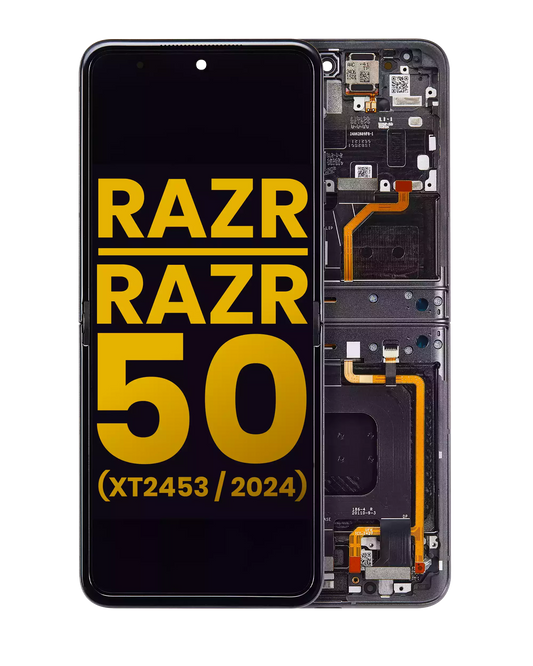 Main OLED Assembly With Frame For Motorola Razr 2024 / Razr 50 (XT2453 / 2024) - Motorola replacement part image 1