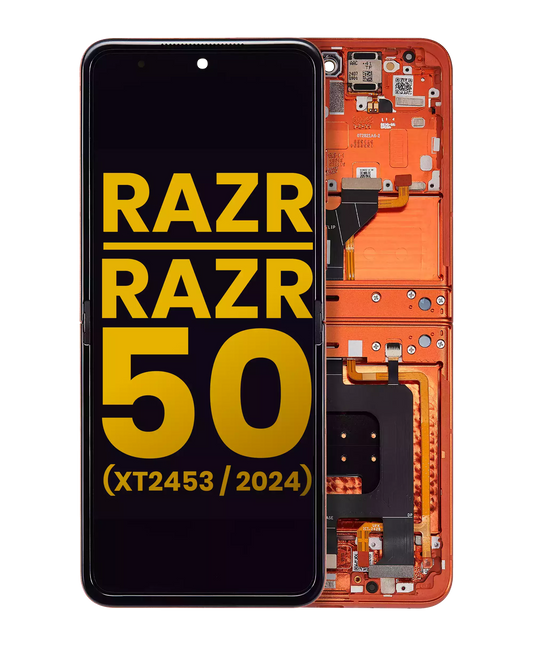 Main OLED Assembly With Frame For Motorola Razr 2024 / Razr 50 (XT2453 / 2024) - Motorola replacement part image 1