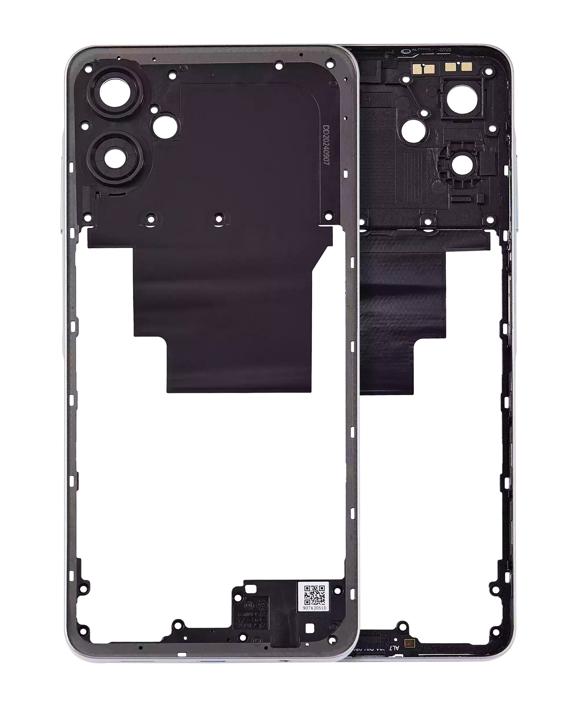 Mid-Frame Housing For Samsung Galaxy A06 (A065 / 2024) (White) replacement part product image 1 - SKU 107182136854
