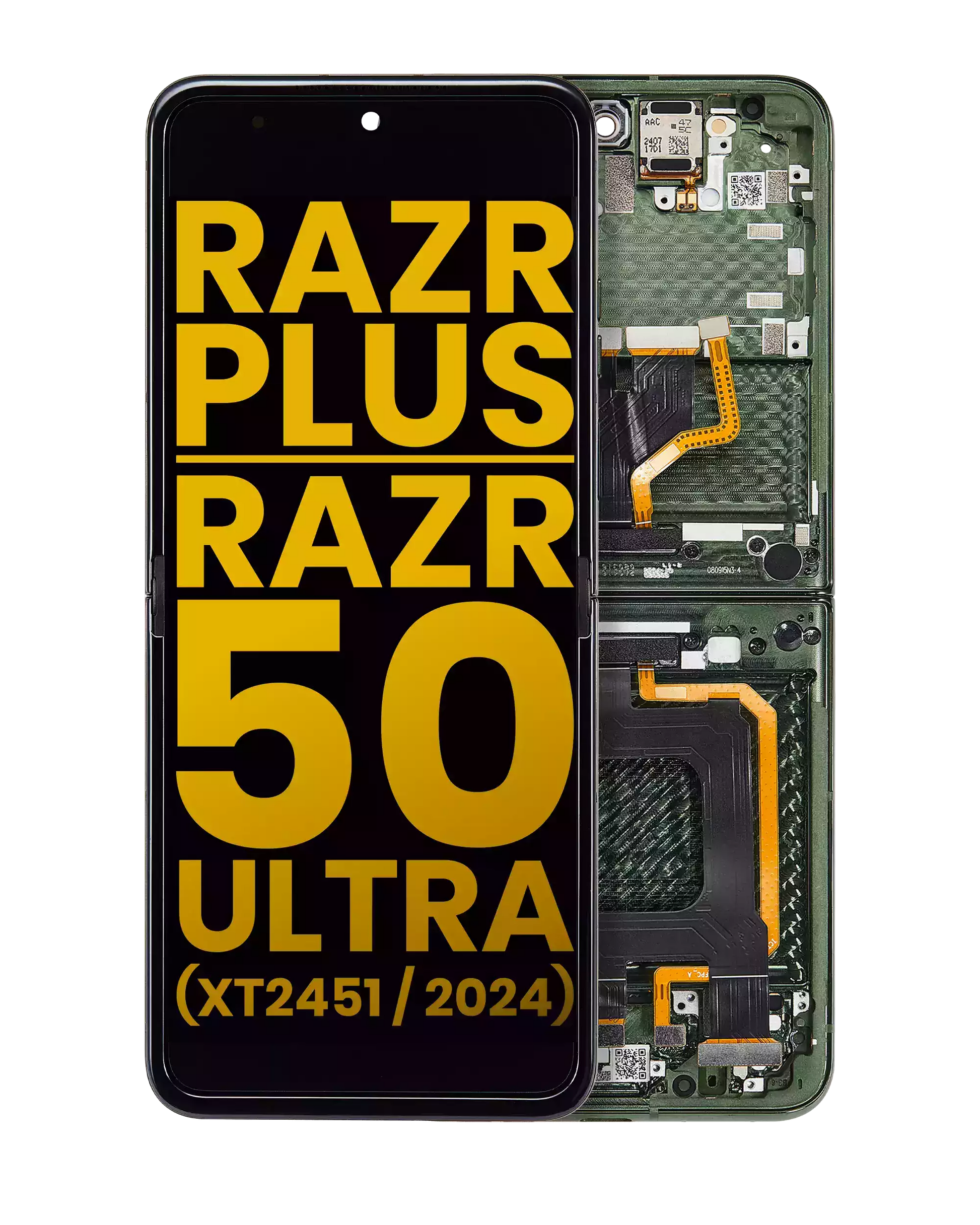 Inner OLED Assembly With Frame For Motorola Razr Plus 2024 / Razr 50 Ultra (XT2451 - Motorola replacement part image 1