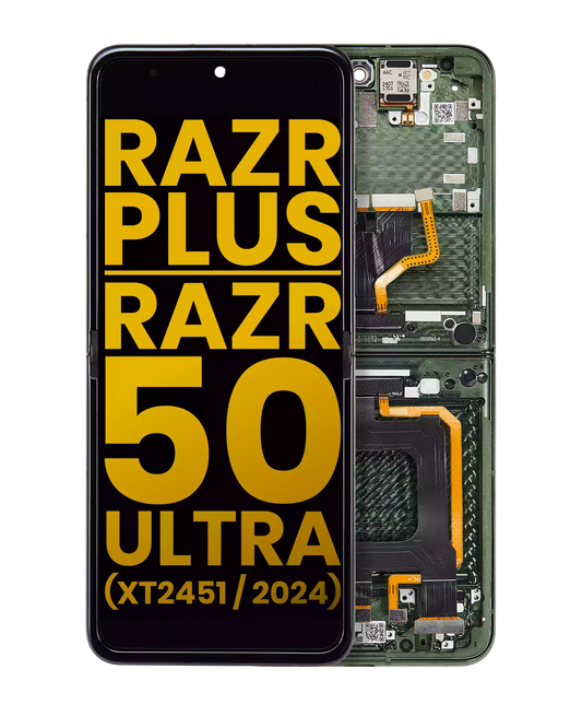 Inner OLED Assembly With Frame For Motorola Razr Plus 2024 / Razr 50 Ultra (XT2451 - Motorola replacement part image 1