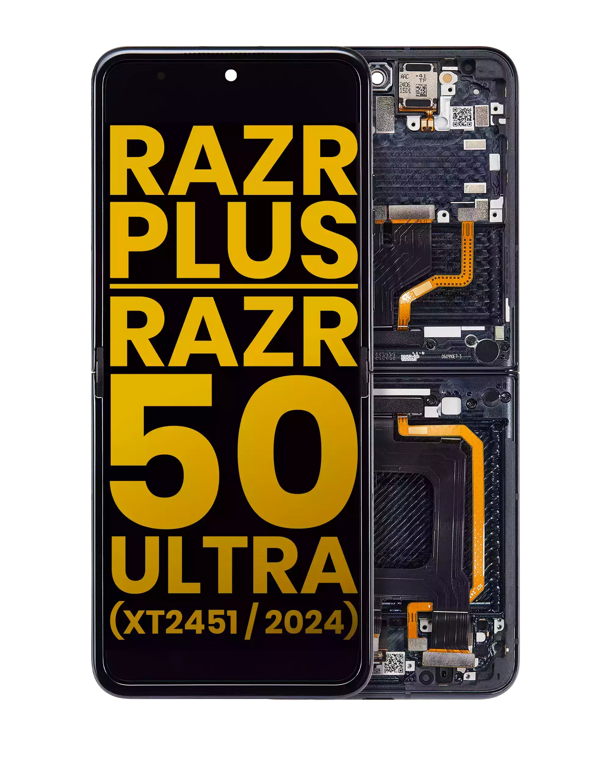 Inner OLED Assembly With Frame For Motorola Razr Plus 2024 / Razr 50 Ultra (XT2451 - Motorola replacement part image 1