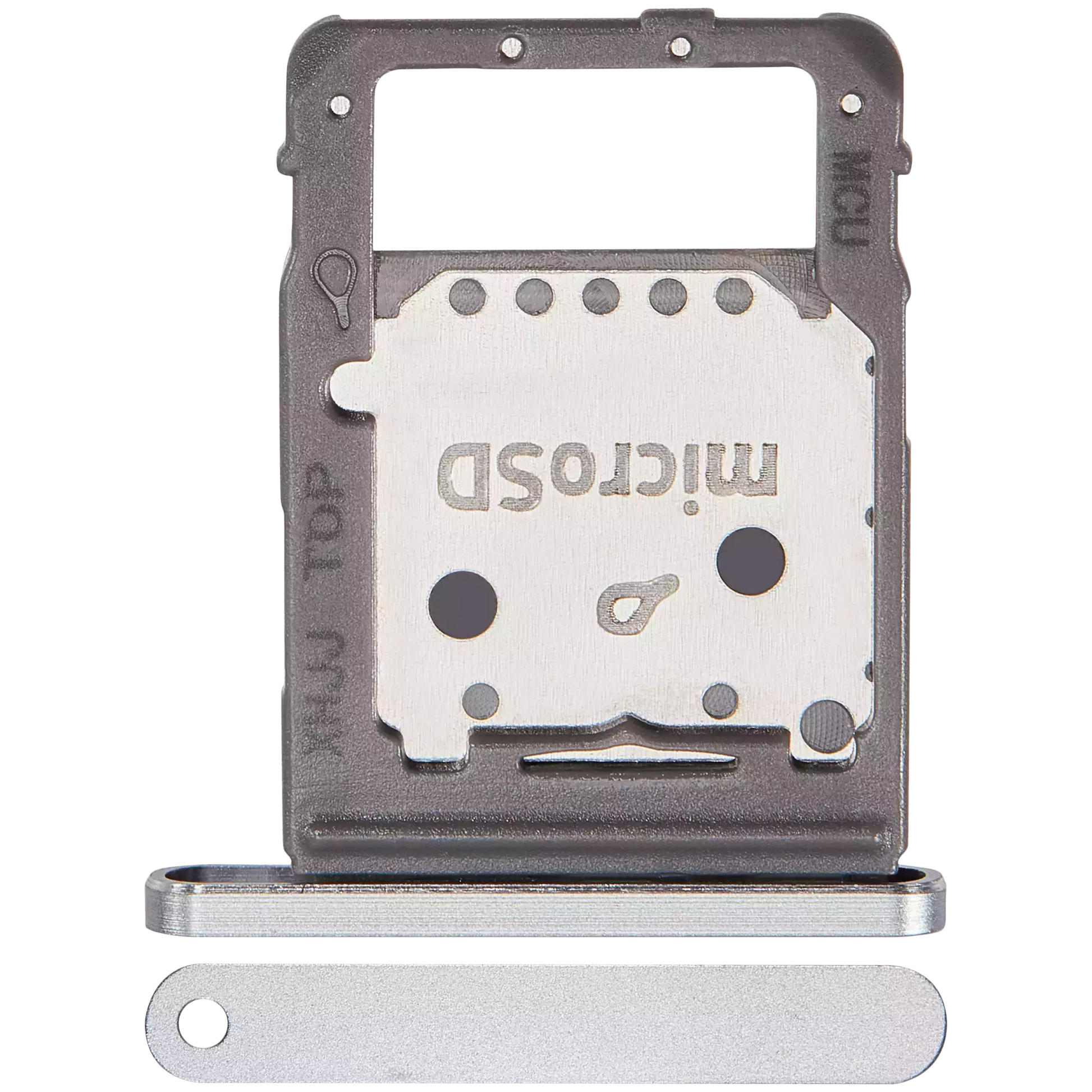 Micro SD Sim Card Tray Compatible For Samsung Galaxy Tab S8 (X700 / X706 / 2022) / Tab S8 Plus 5G (X800 / X806 / 2022) / Tab S8 Ultra (X900 / X906 / 2022) (Silver) - product image 1