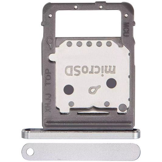 Micro SD Sim Card Tray Compatible For Samsung Galaxy Tab S8 (X700 / X706 / 2022) / Tab S8 Plus 5G (X800 / X806 / 2022) / Tab S8 Ultra (X900 / X906 / 2022) (Silver) - product image 1