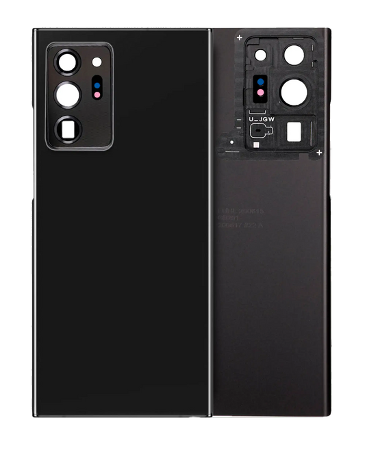 Back Cover Glass With Camera Lens For Samsung Galaxy Note 20 Ultra (No Logo) (Aftermarket Plus) (Mystic Black)