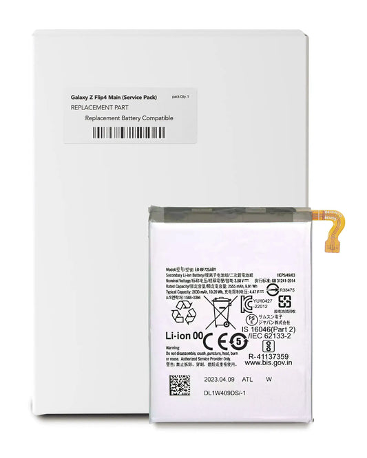 Buy Replacement Battery (Main) For Samsung Galaxy Z Flip 4 5G (EB-BF725ABY) (Service Pack) - High Quality Replacement Part - View 1 | TechDrip Canada