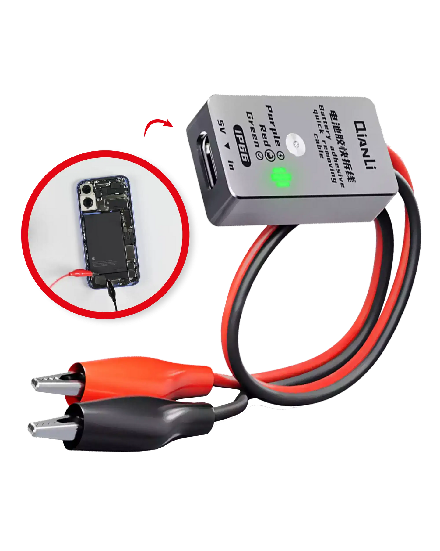 iP66 iPhone 16 Series Battery Adhesive Quick Removal Cable (Qianli)