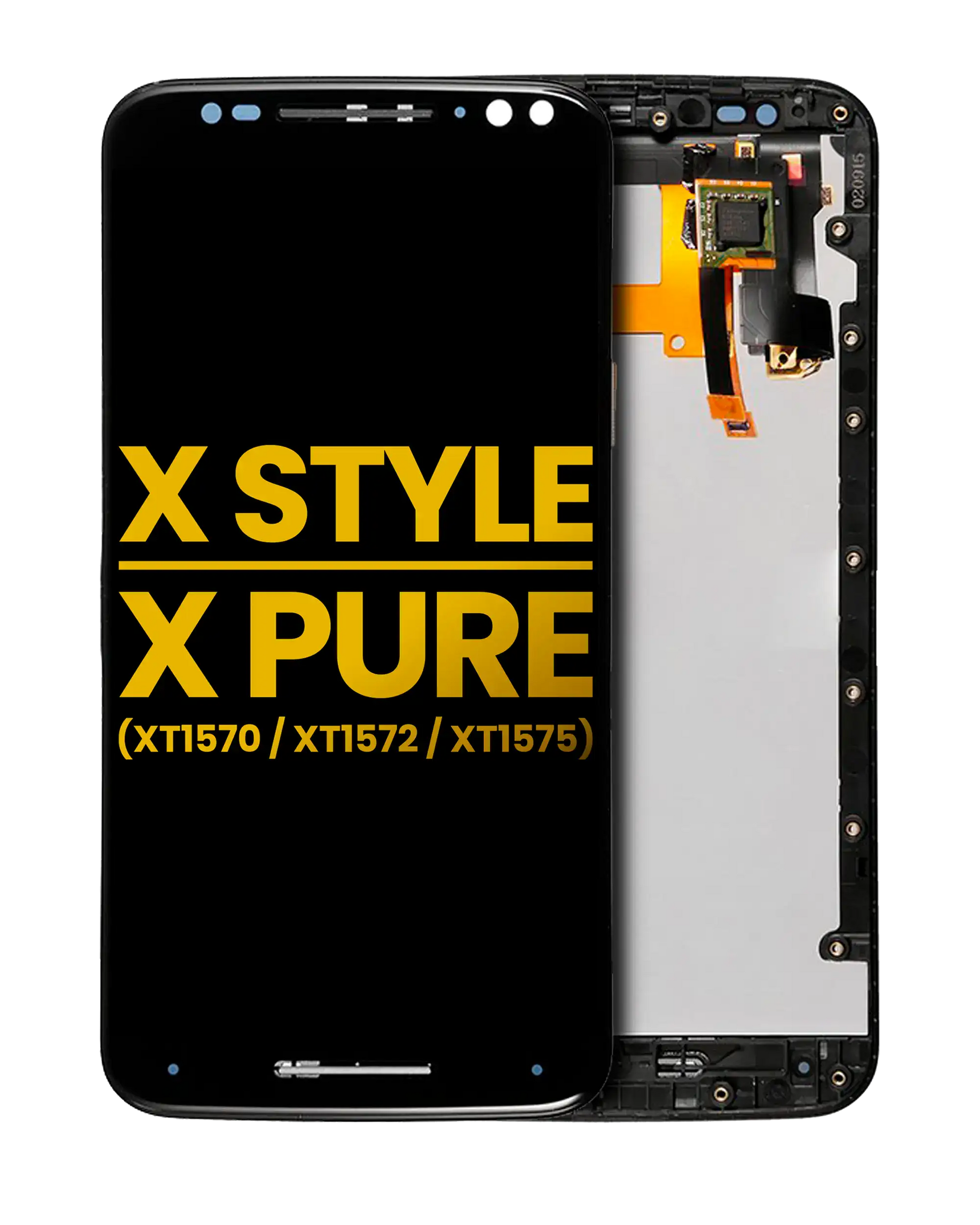 LCD Assembly With Frame For Motorola Moto X Style (XT1572 / 2015) / Moto X Pure Edition (XT1575 / 2015) (Refurbished) (Black) - Motorola phone replacement part, primary product view, SKU 107082035903