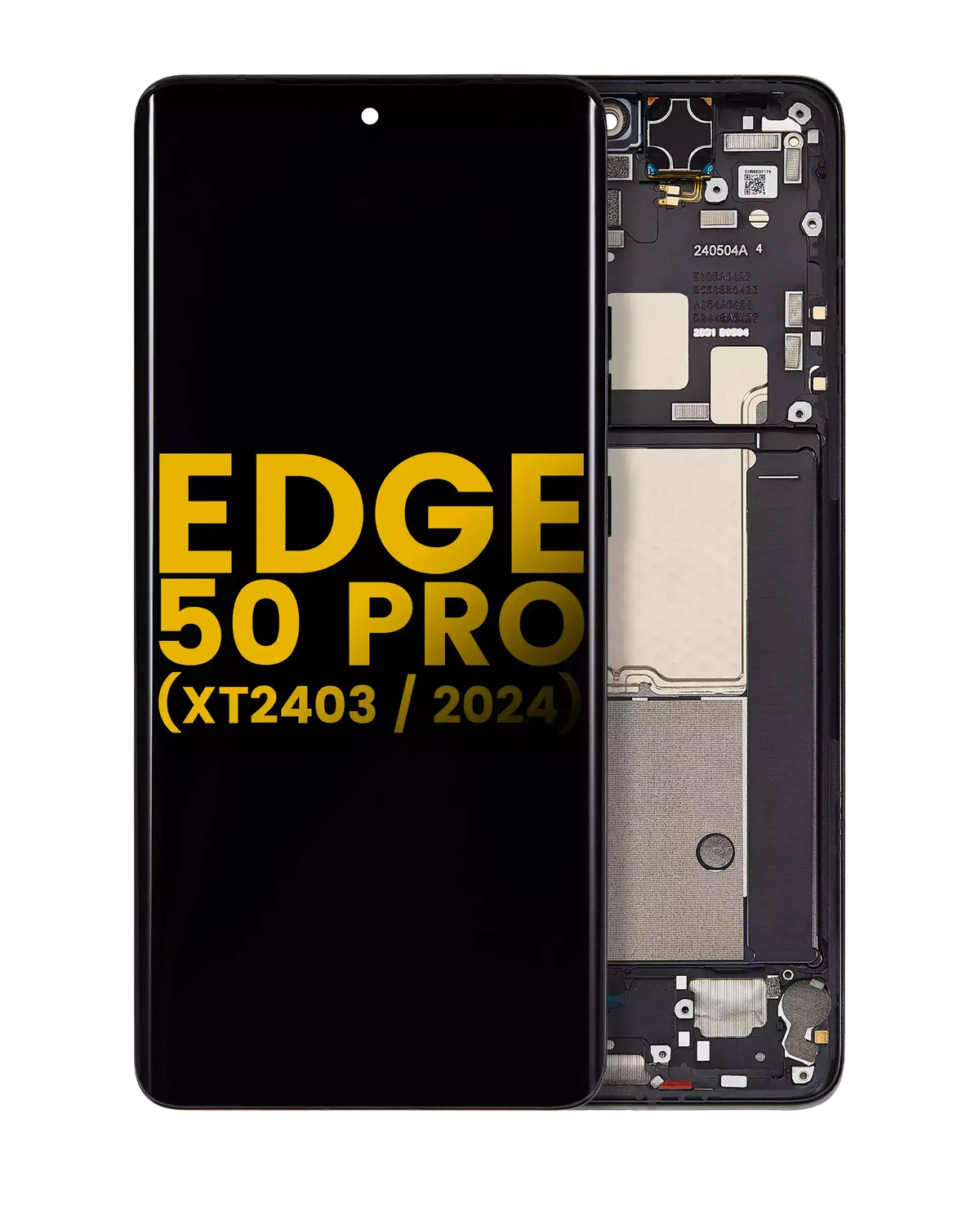 OLED Assembly With Frame For Motorola Moto Edge 50 Pro (XT2403 / 2024) (Refurbished) (Black Beauty) | SKU 107082142302 | image 1