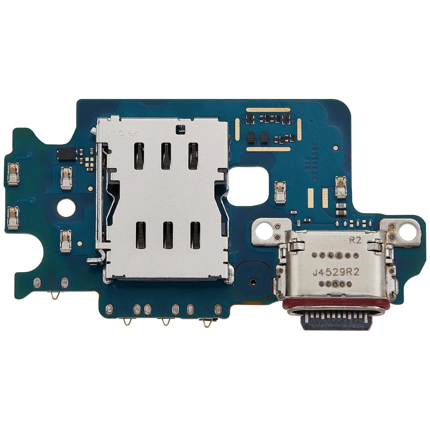 Charging Port Board With Sim Card Reader For Samsung Galaxy S24 5G (S9210) (Dual Card Version) (Premium)