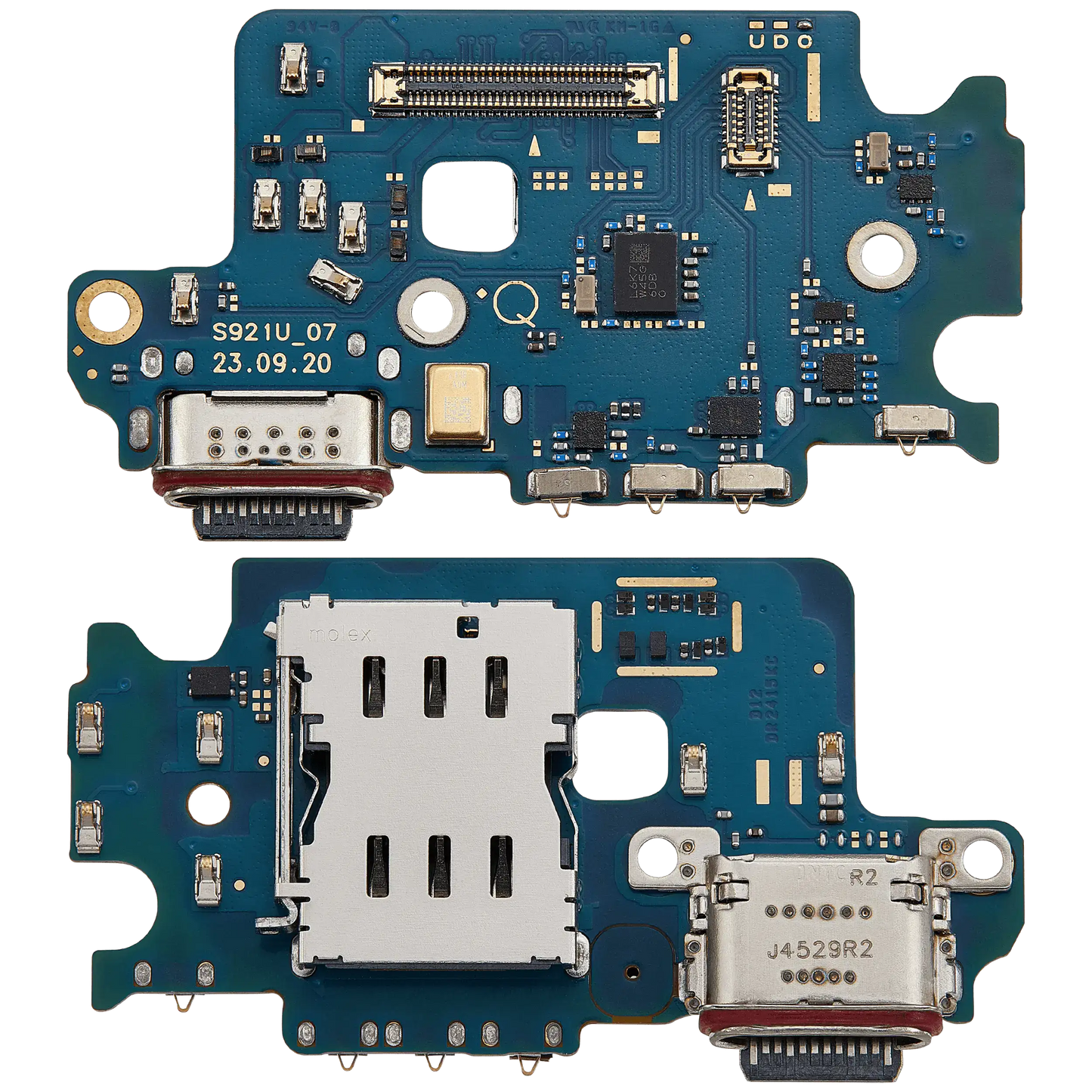 Charging Port Board With Sim Card Reader For Samsung Galaxy S24 5G (S9210) (Dual Card Version) (Premium)