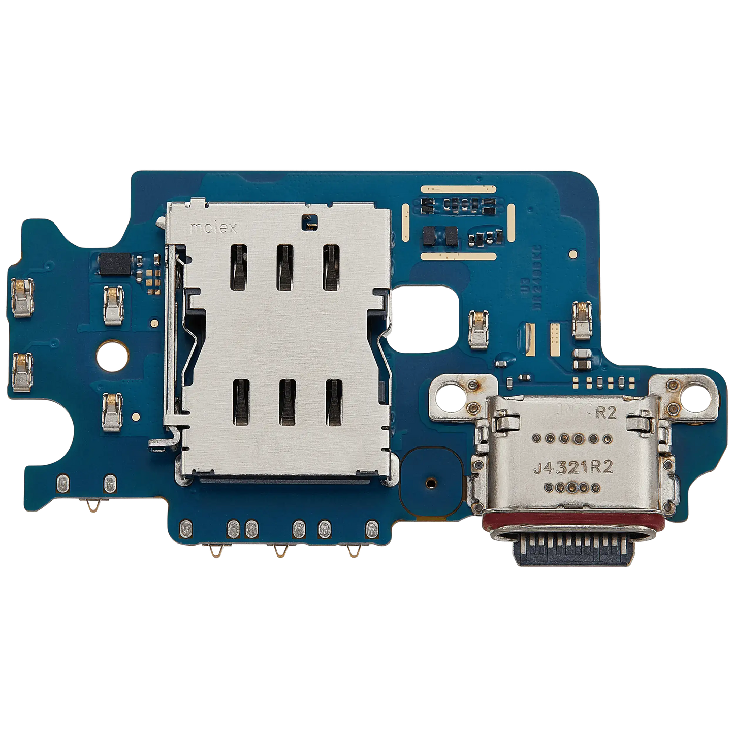 Charging Port Board With Sim Card Reader For Samsung Galaxy S24 5G (S921D) (International Version) (Premium)