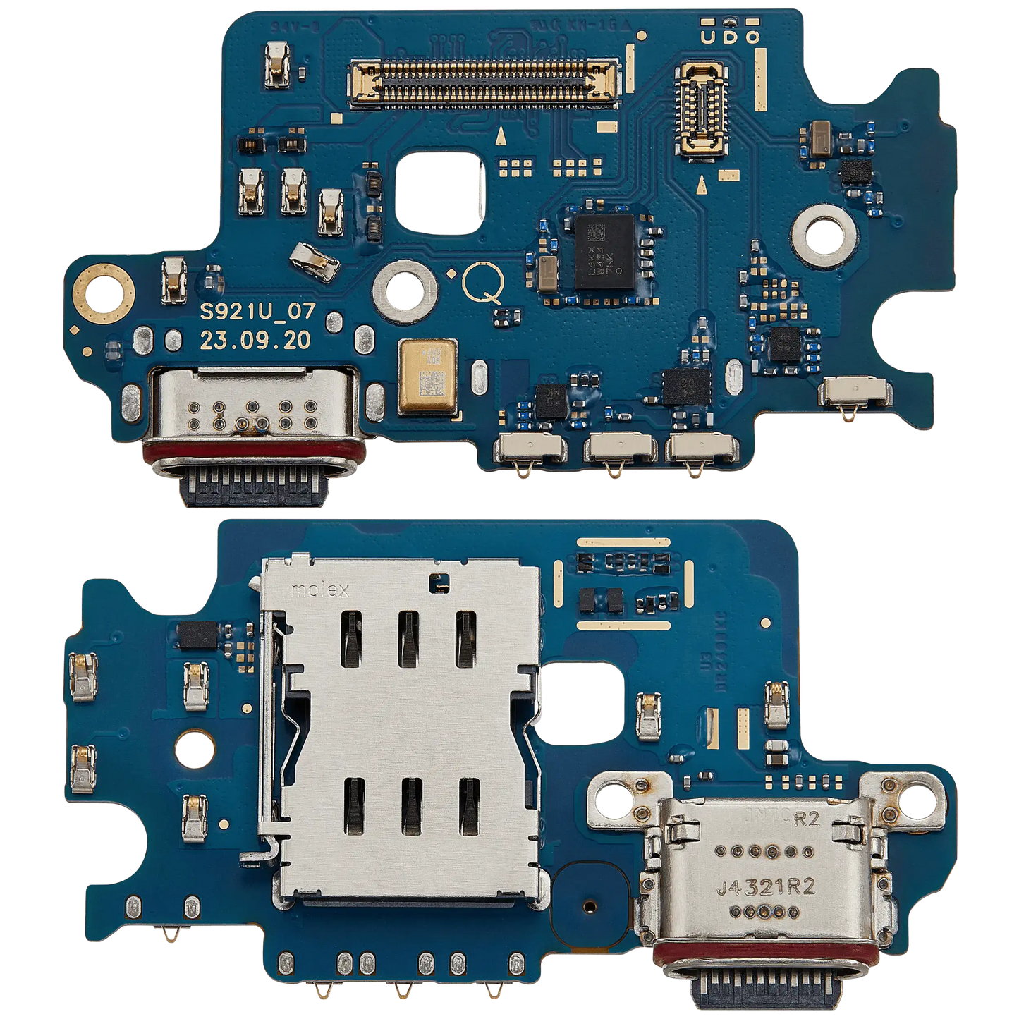 Charging Port Board With Sim Card Reader For Samsung Galaxy S24 5G (S921D) (International Version) (Premium)