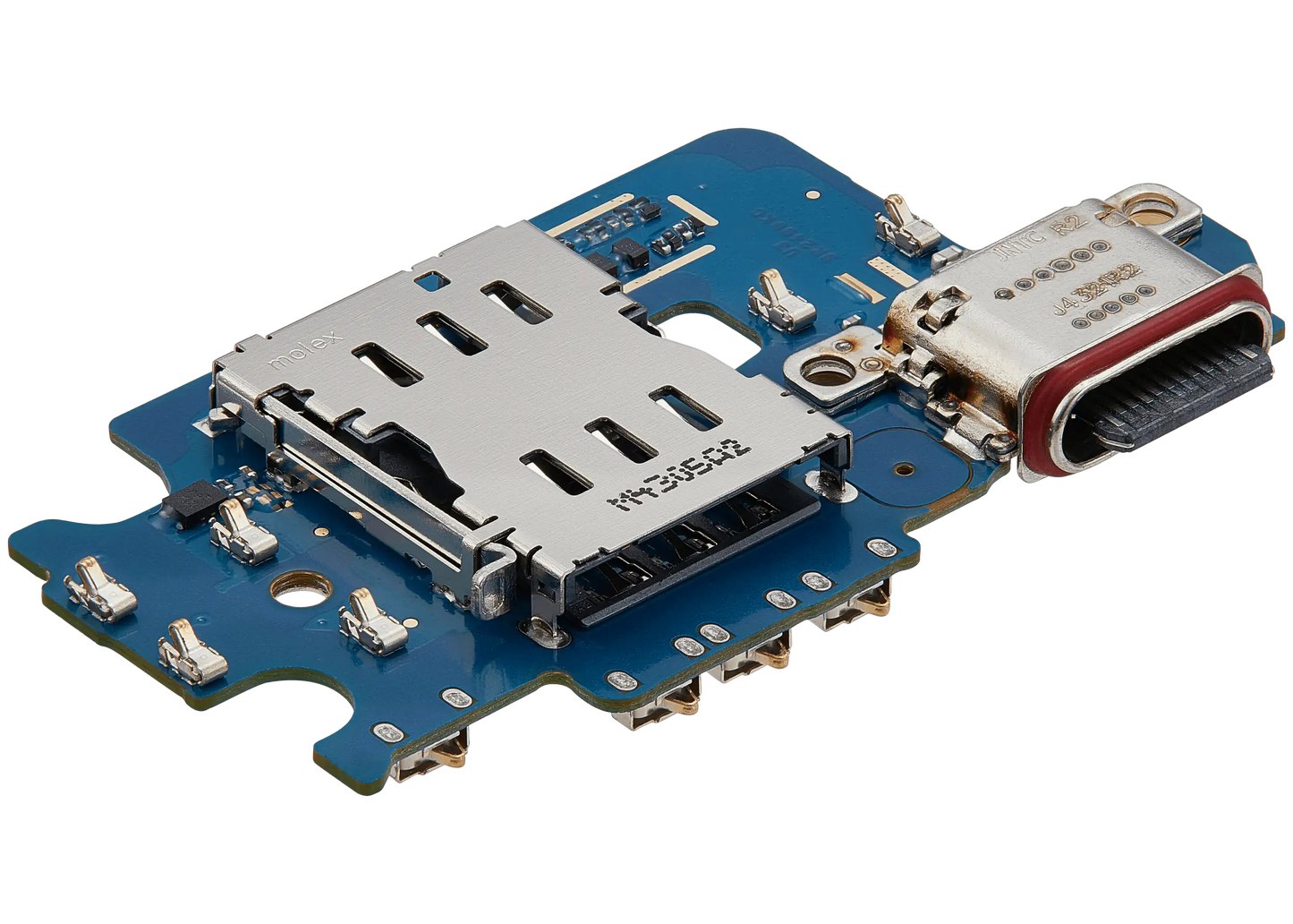 Charging Port Board With Sim Card Reader For Samsung Galaxy S24 5G (S921D) (International Version) (Premium)