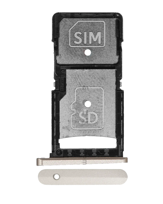 SIM Card Tray for Motorola Droid Turbo 2 (XT1585 / 2015) Gold - replacement component front view, SKU 107082030535, image 1