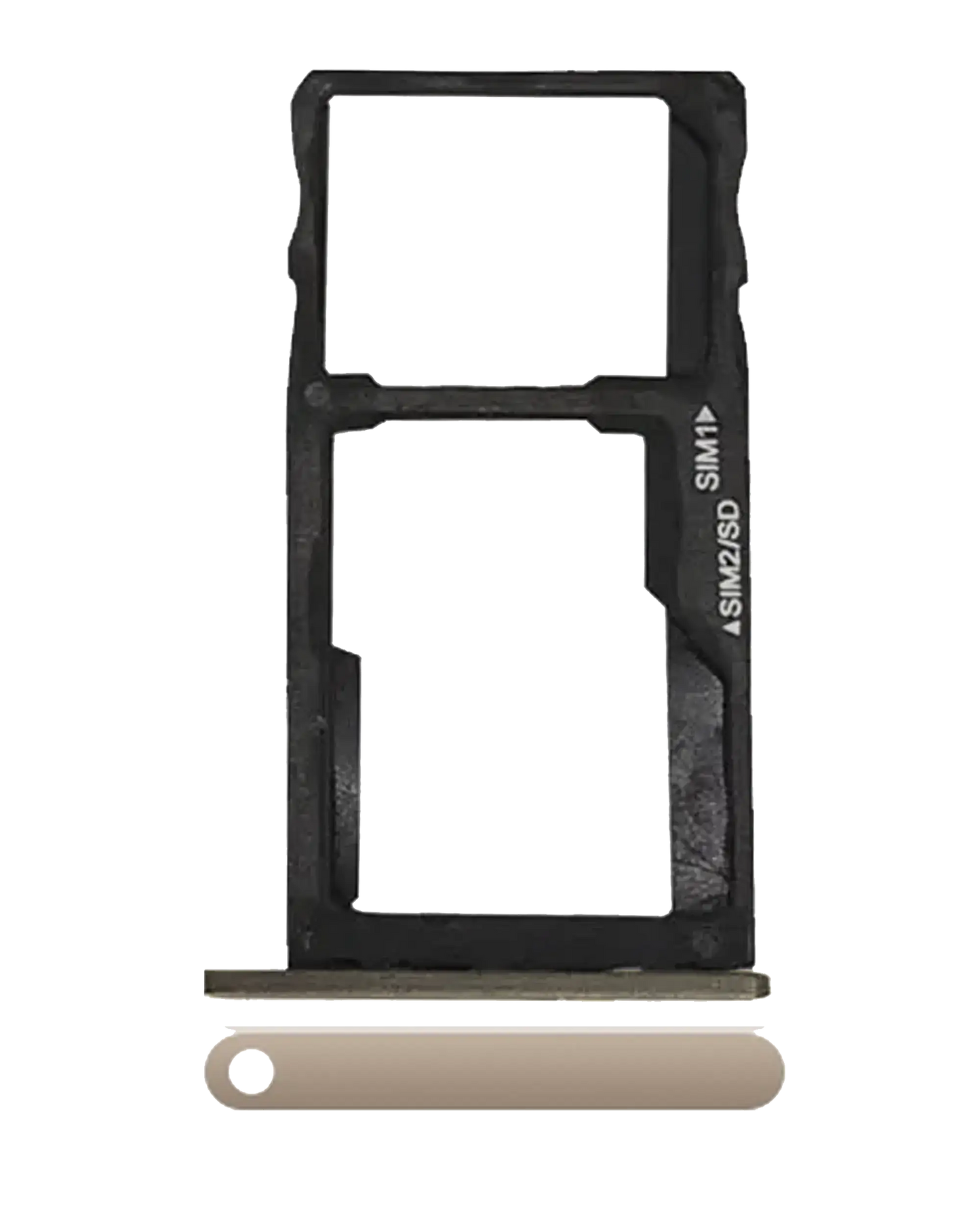 Sim Card Tray For Motorola Moto G5S (XT1793 / 2017) (Gold) (Dual Card Version) | compatible mobile phone replacement part | SKU 107082016559 | product image 1
