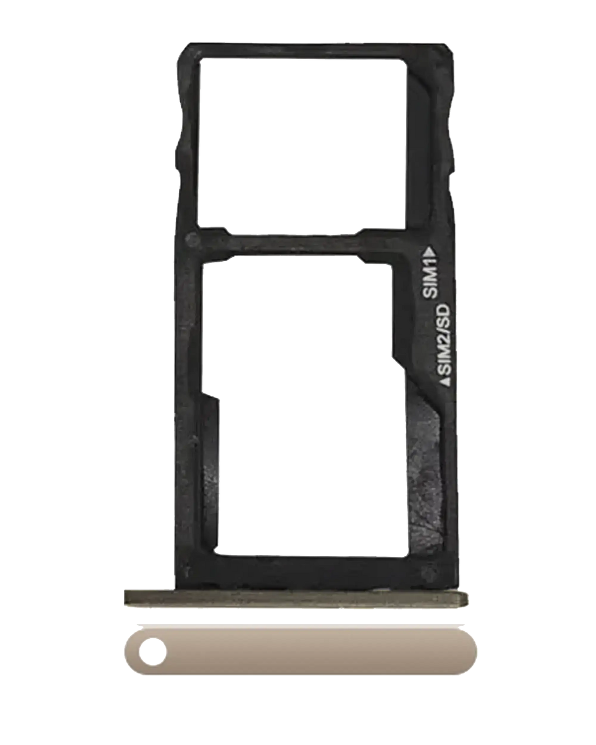 Sim Card Tray For Motorola Moto G5S (XT1793 / 2017) (Gold) (Dual Card Version) | compatible mobile phone replacement part | SKU 107082016559 | product image 1