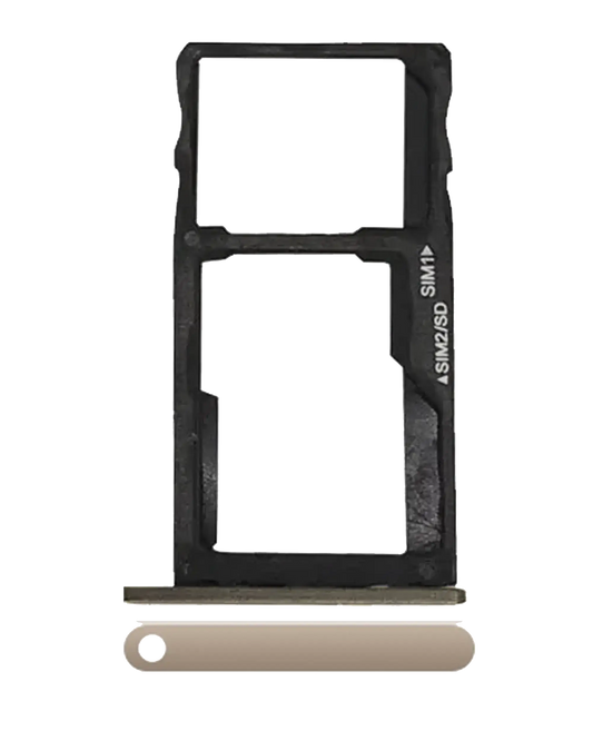 Sim Card Tray For Motorola Moto G5S (XT1793 / 2017) (Gold) (Dual Card Version) | compatible mobile phone replacement part | SKU 107082016559 | product image 1