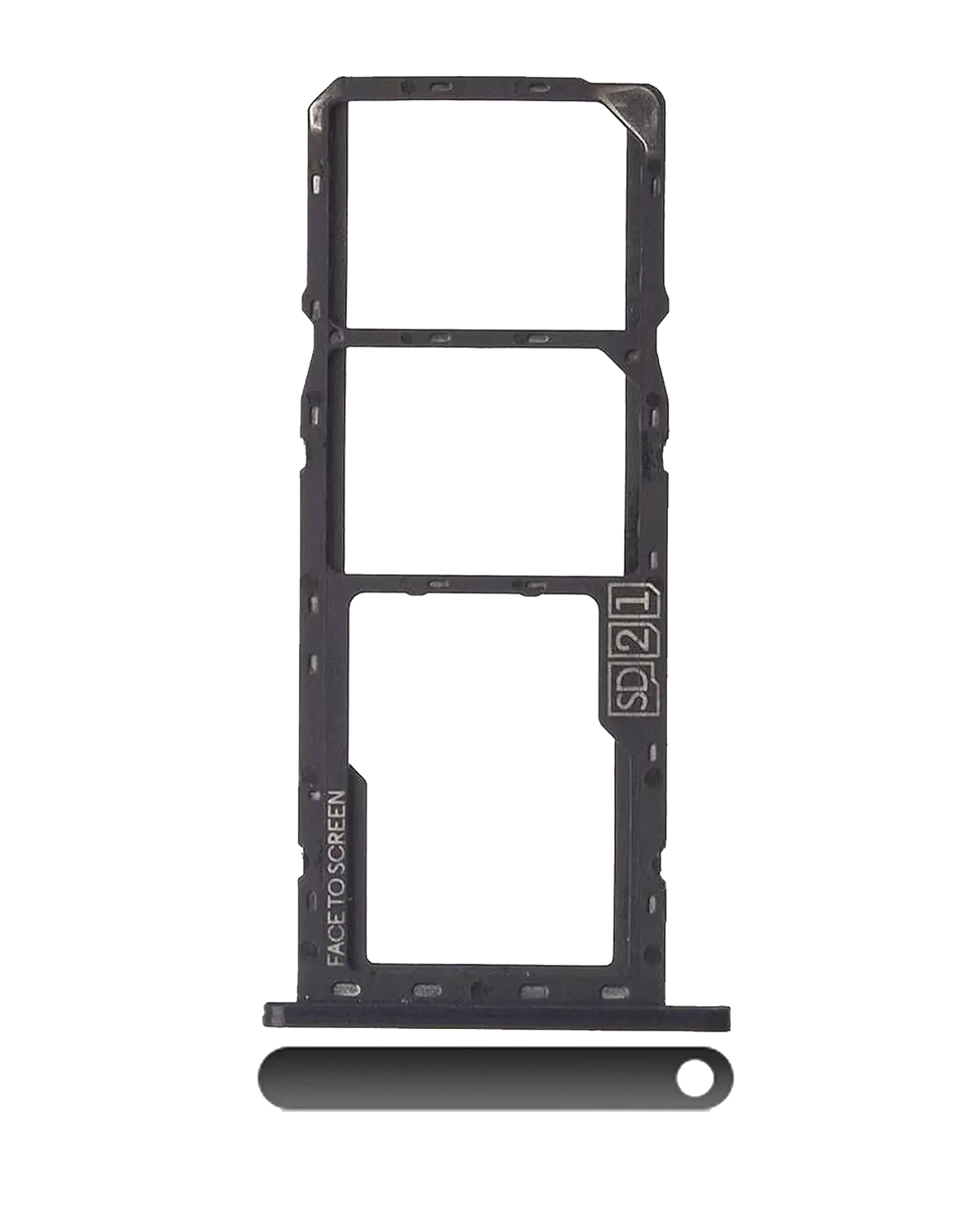 Dual Sim Card Tray For Motorola Moto G7 Play (XT1952 / 2019) (Black) | compatible mobile phone replacement part | SKU 107082064630 | product image 1
