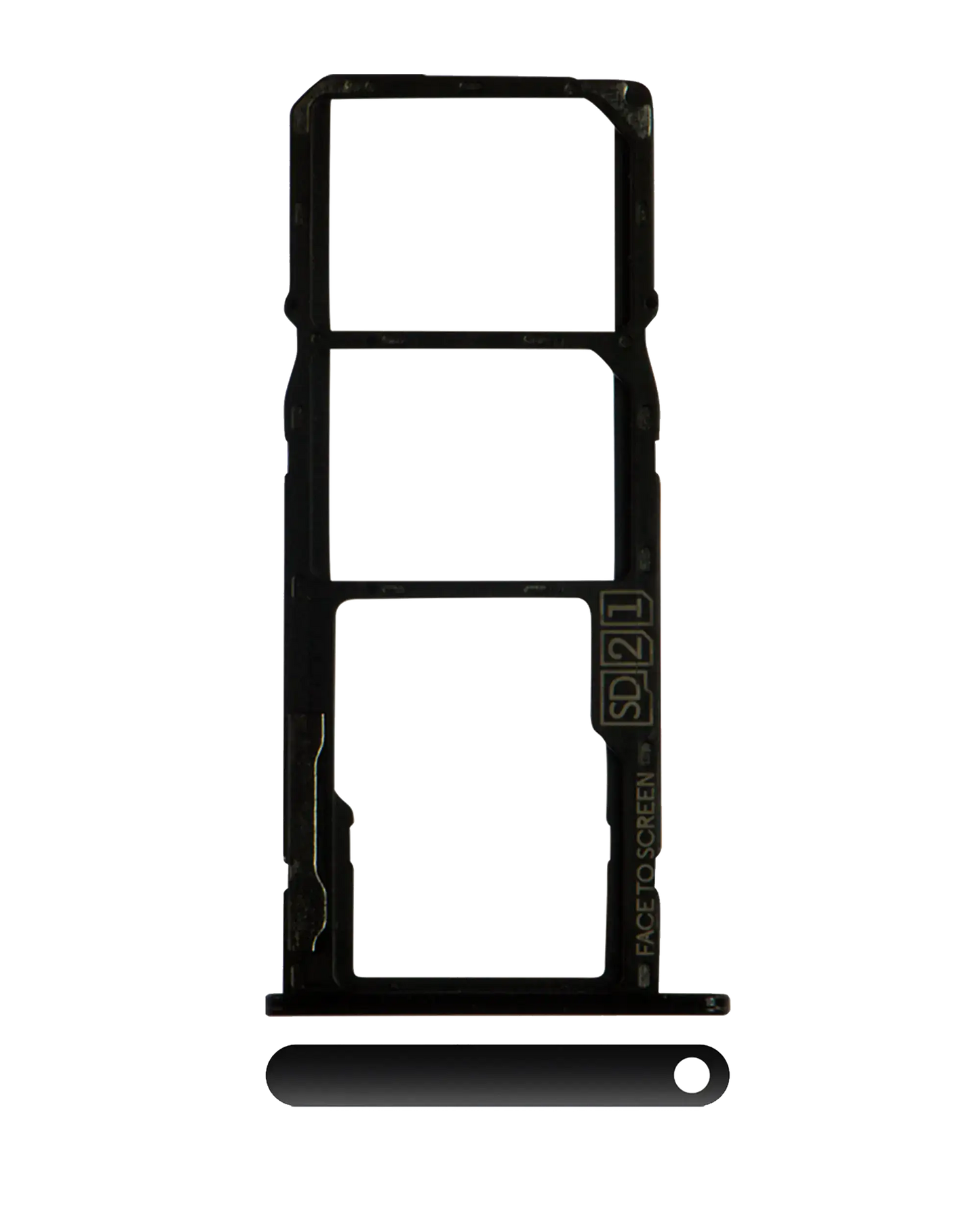 Dual Sim Card Tray For Motorola Moto G7 Power (XT1955 / 2019) (International Version) (Ceramic Black) | compatible mobile phone replacement part | SKU 107082064537 | product image 1