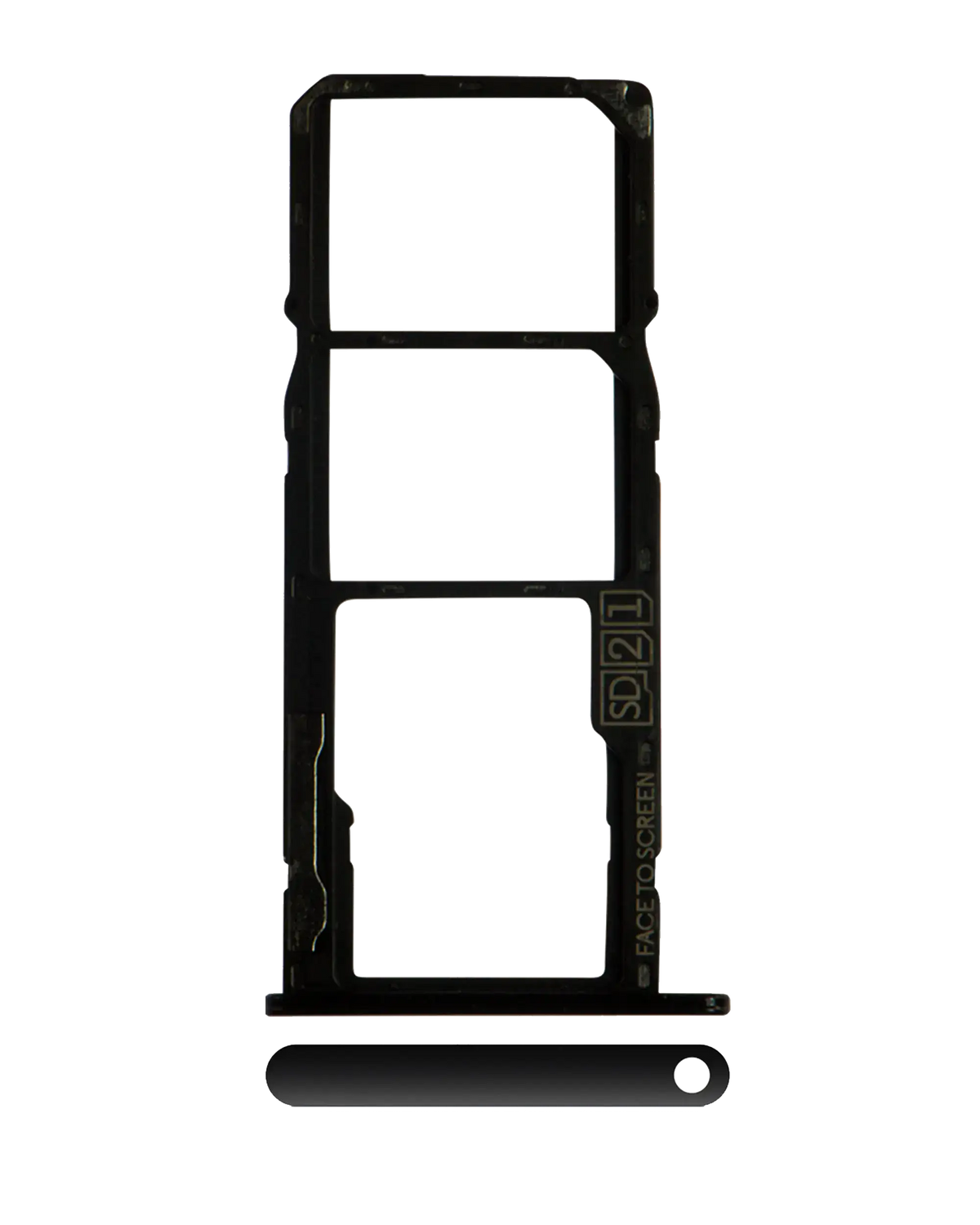 Dual Sim Card Tray For Motorola Moto G7 Power (XT1955 / 2019) (International Version) (Ceramic Black) | compatible mobile phone replacement part | SKU 107082064537 | product image 1