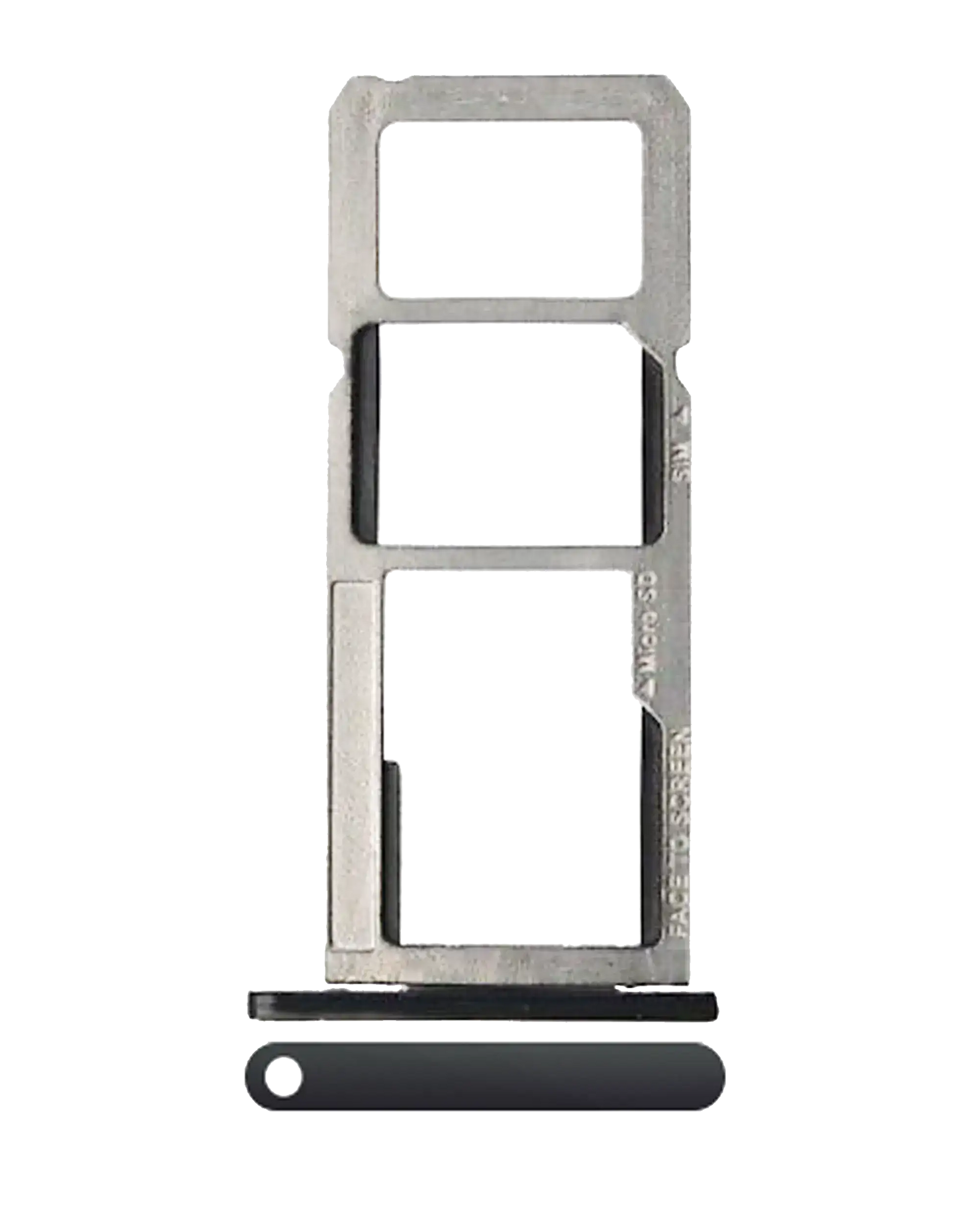 Dual Sim Card Tray For Motorola Moto G6 Play / G6 Forge (XT1922 / 2018) (Black) | compatible mobile phone replacement part | SKU 107081016837 | product image 1