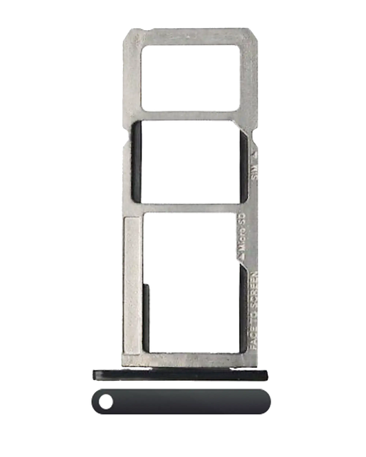 Dual Sim Card Tray For Motorola Moto G6 Play / G6 Forge (XT1922 / 2018) (Black) | compatible mobile phone replacement part | SKU 107081016837 | product image 1