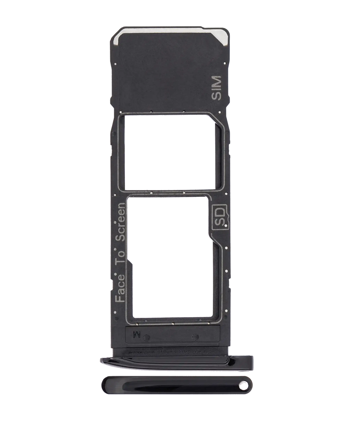 Single Sim Card Tray For Motorola Moto G7 (XT1962 / 2019) / G7 Plus (XT1965-2 / 2019) (Black) | compatible mobile phone replacement part | SKU 107082061829 | product image 1