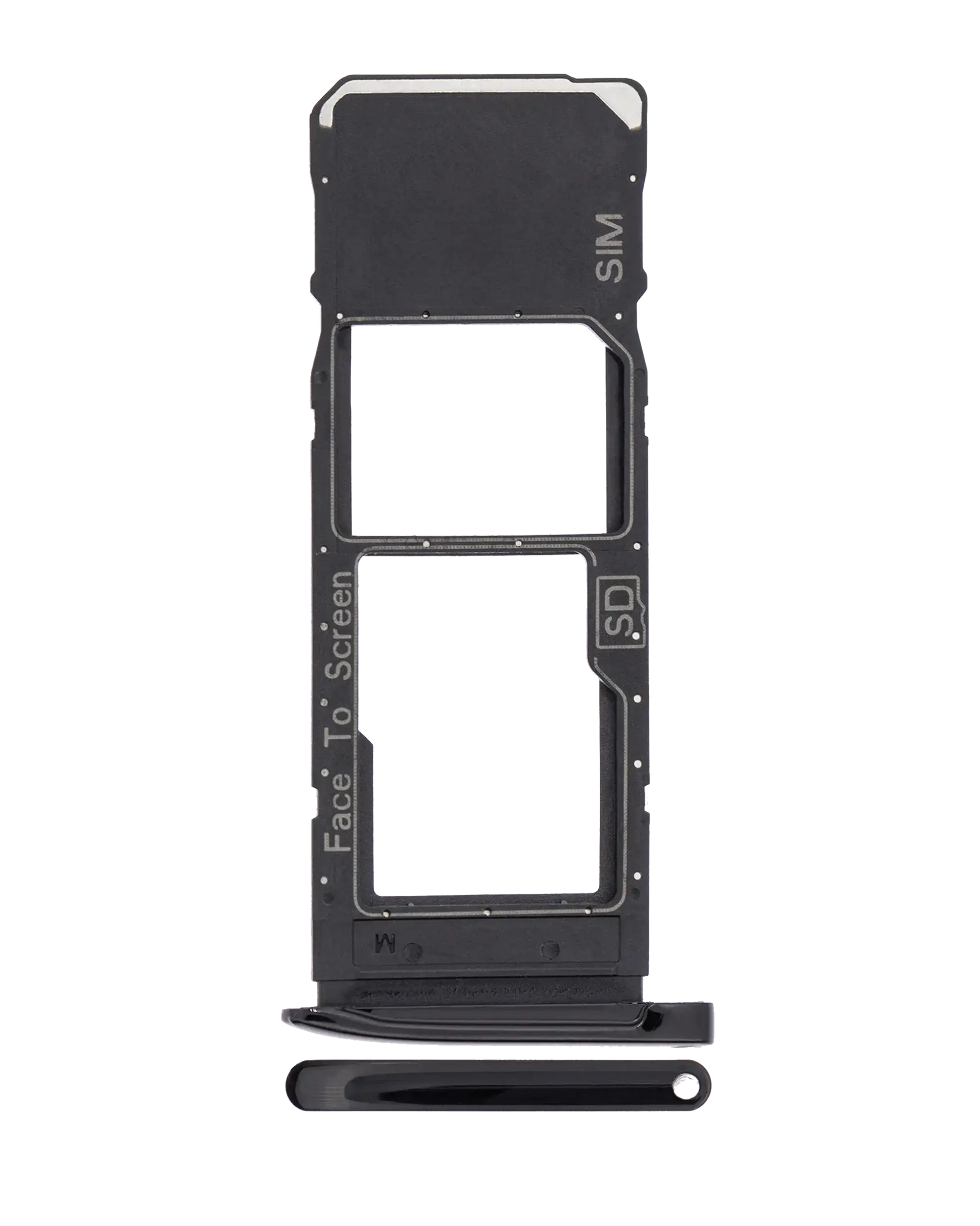 Single Sim Card Tray For Motorola Moto G7 (XT1962 / 2019) / G7 Plus (XT1965-2 / 2019) (Black) | compatible mobile phone replacement part | SKU 107082061829 | product image 1