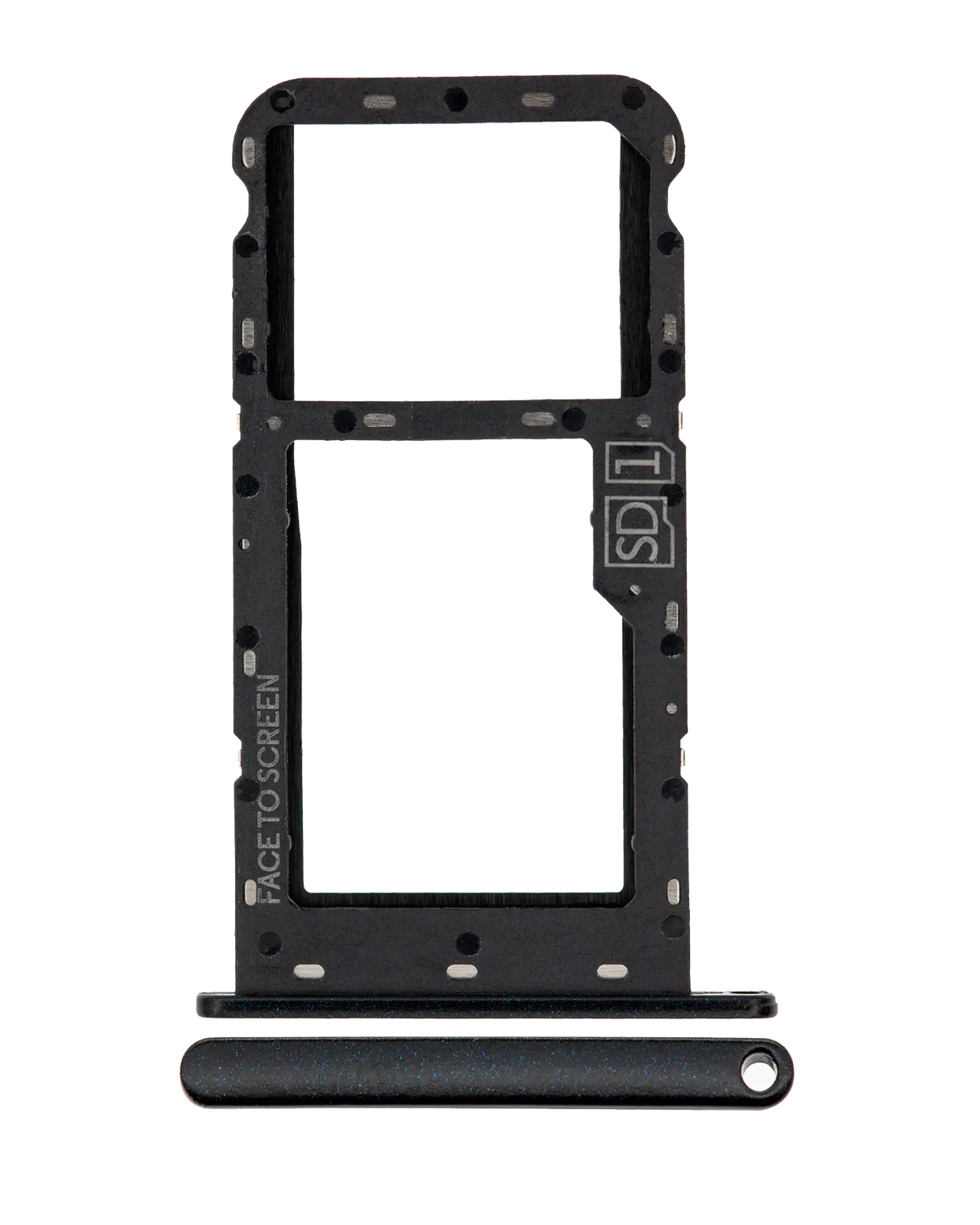Single Sim Card Tray For Motorola Moto G7 Play (XT1952 / 2019) (Black) (US Version) | compatible mobile phone replacement part | SKU 107082064633 | product image 1
