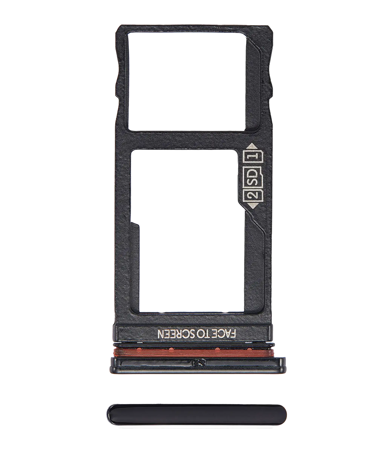 Dual Sim Card Tray For Motorola One Vision (XT1970 / 2019) / P50 (XT1970 / 2019) (Black) - Motorola replacement part - product image 5 - SKU 107082062041