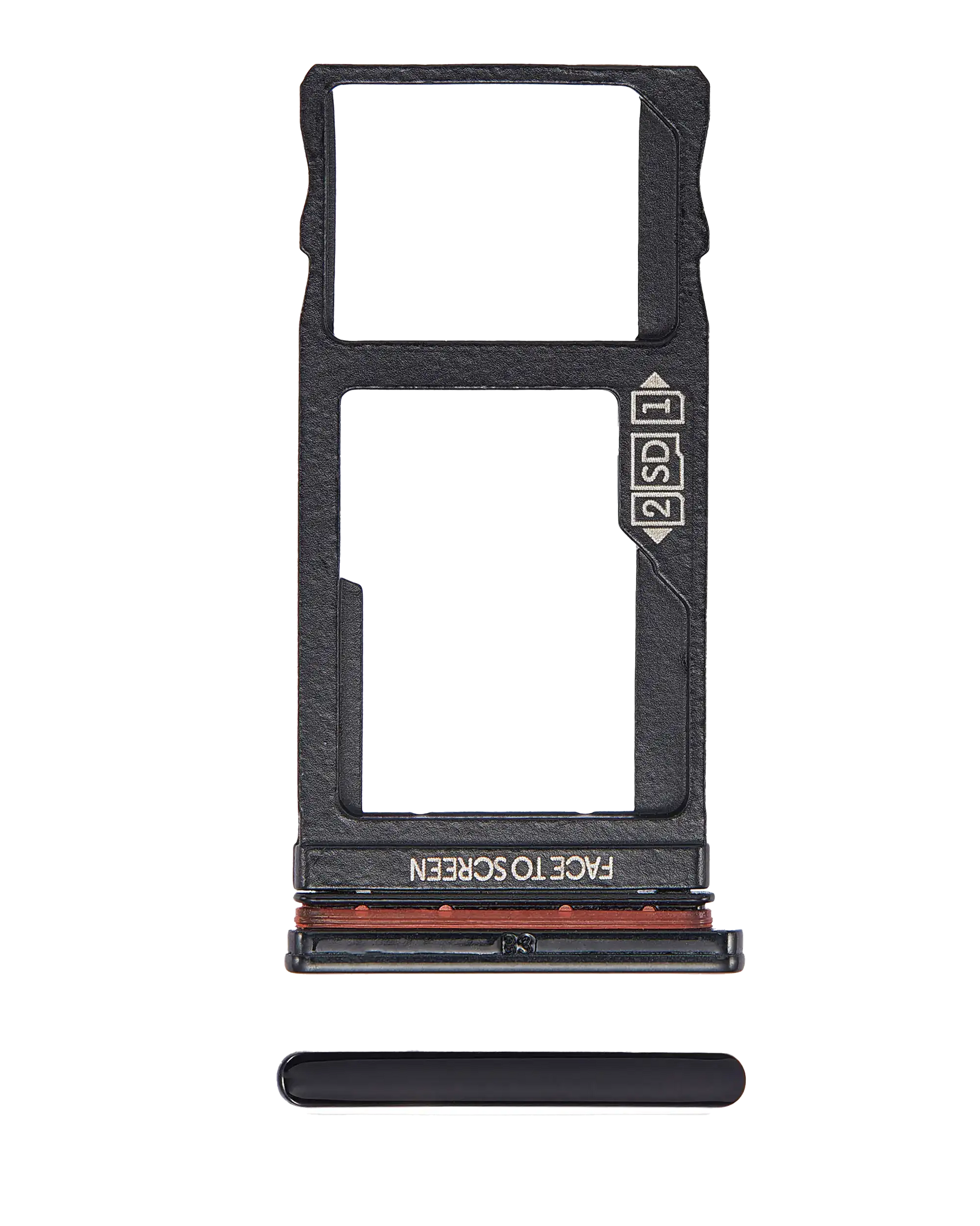 Dual Sim Card Tray For Motorola One Vision (XT1970 / 2019) / P50 (XT1970 / 2019) (Black) - Motorola replacement part - product image 5 - SKU 107082062041