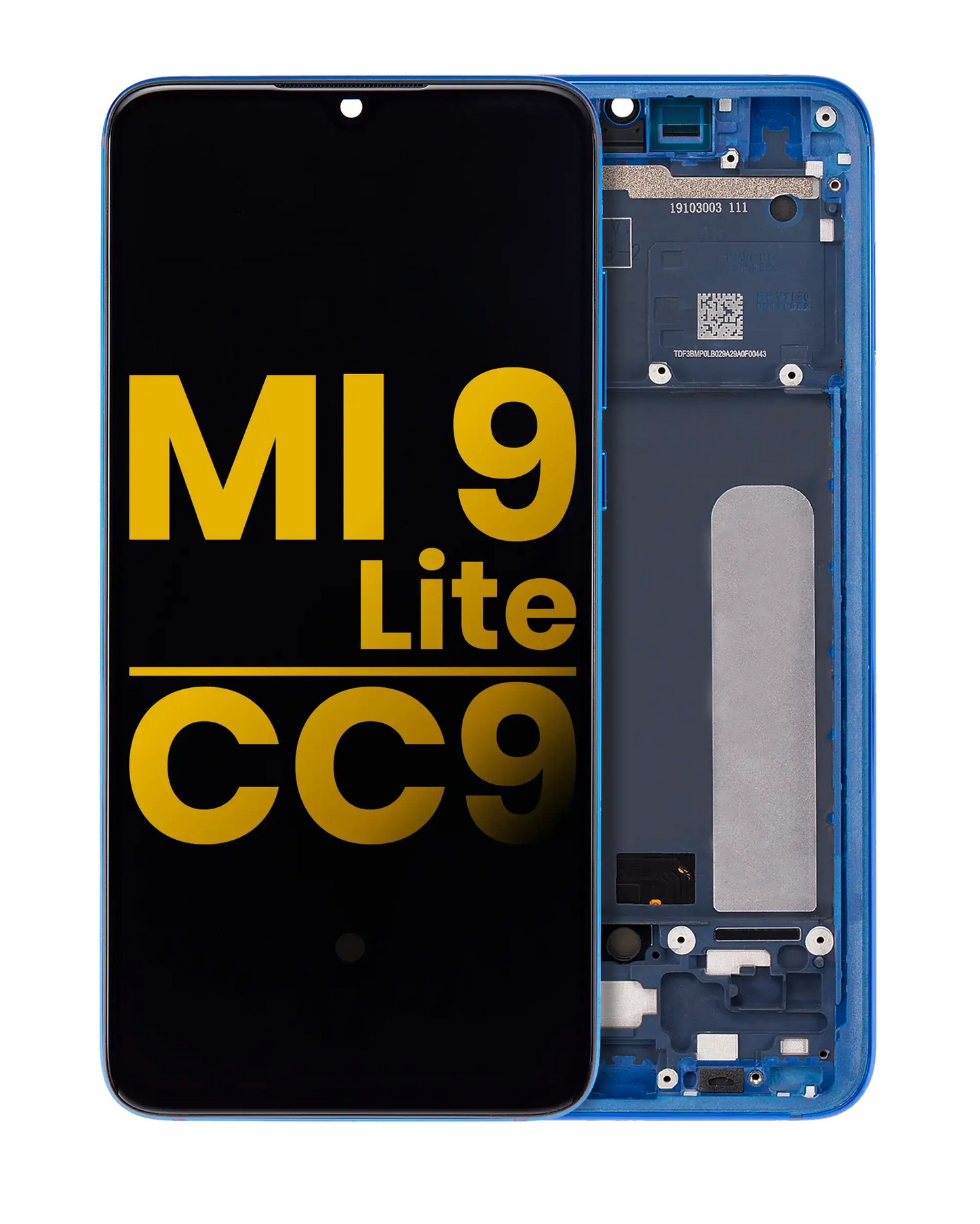 OLED Assembly With Frame For Xiaomi Mi 9 Lite / CC9 (Refurbished) (Aurora Blue) - replacement part product image SKU 107082114902 - image 1